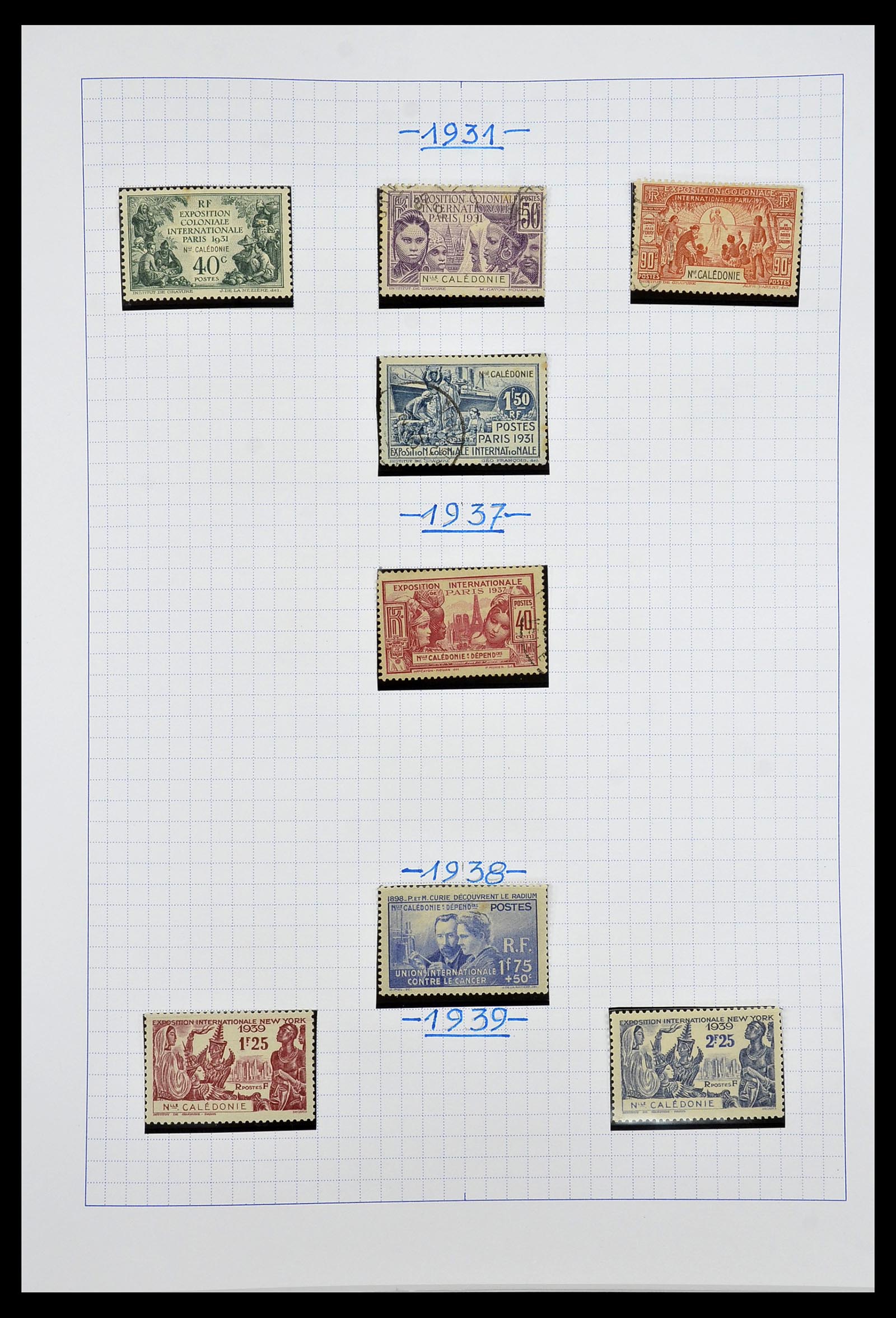 34219 009 - Postzegelverzameling 34219 Nieuw Caledonië 1881-2014!