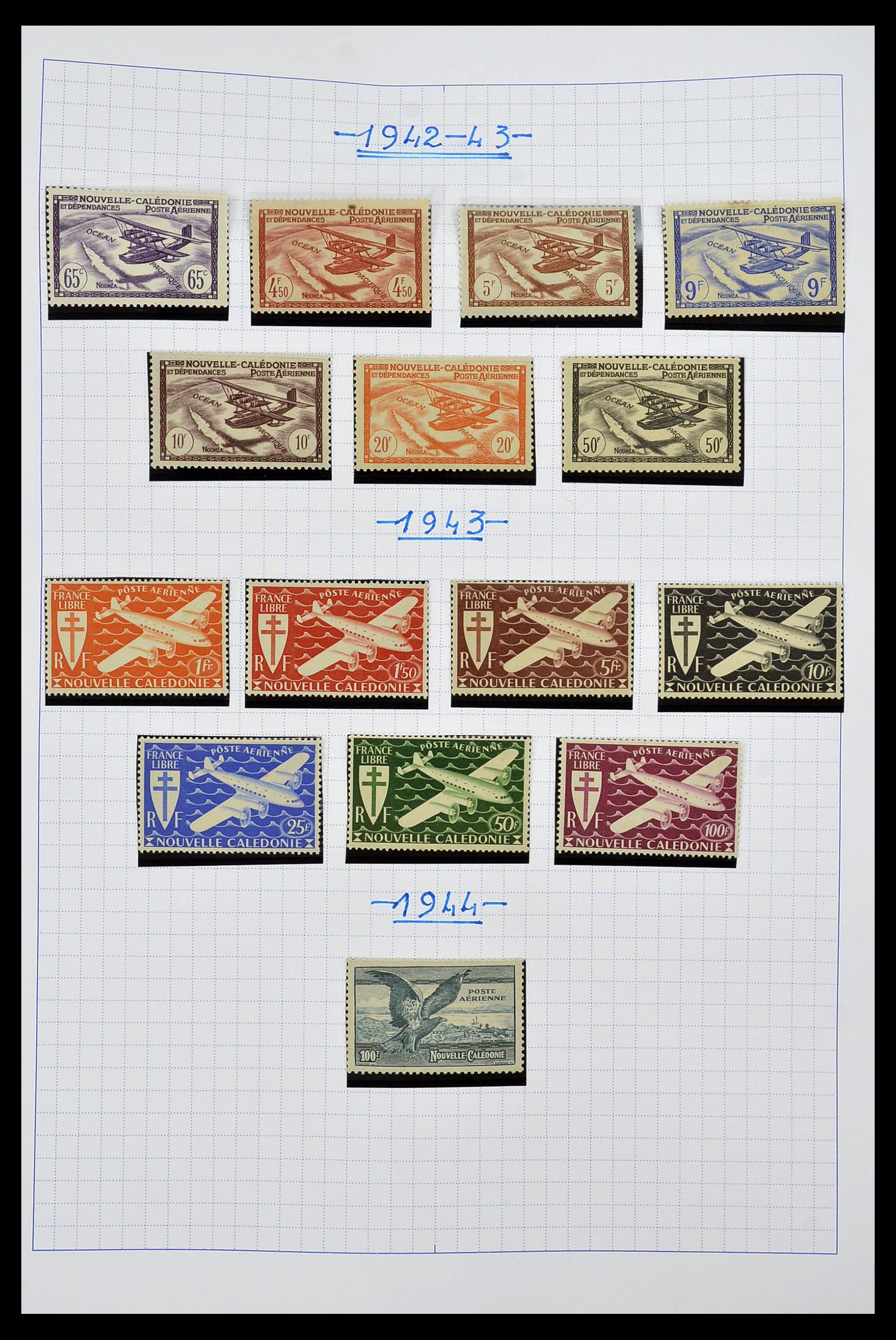 34219 100 - Postzegelverzameling 34219 Nieuw Caledonië 1881-2014!