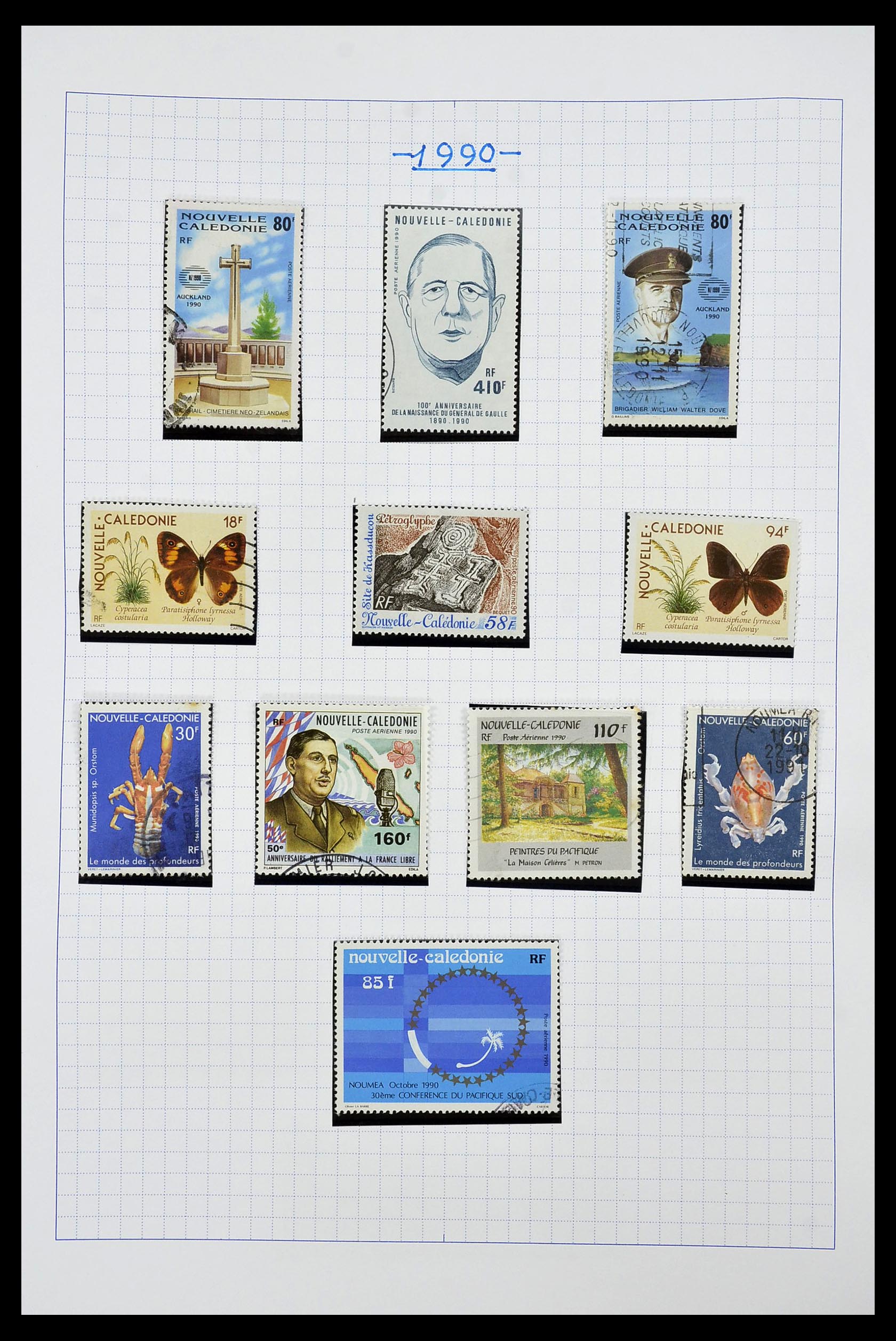34219 121 - Postzegelverzameling 34219 Nieuw Caledonië 1881-2014!