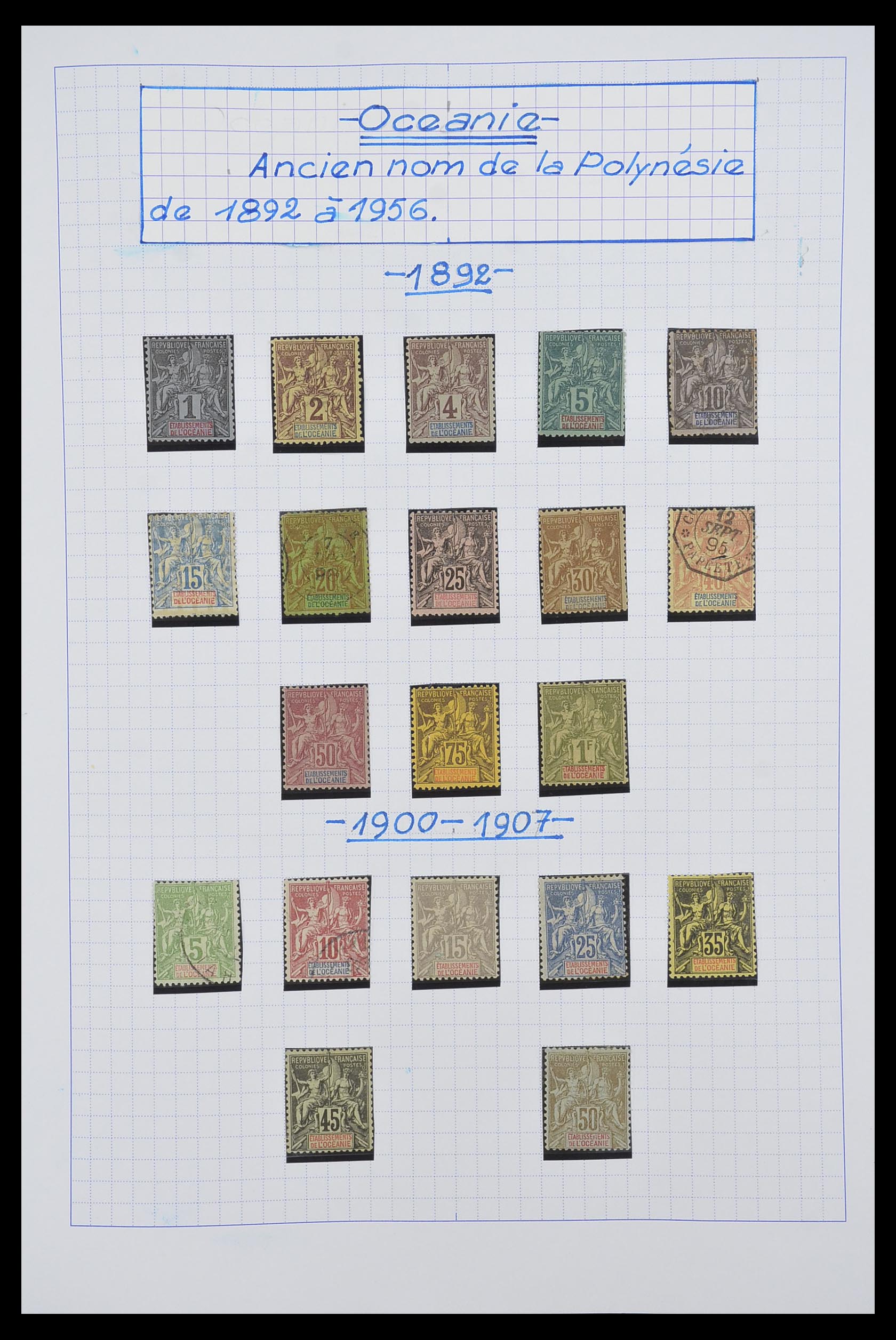 34220 001 - Postzegelverzameling 34220 Polynesië 1892-2014!