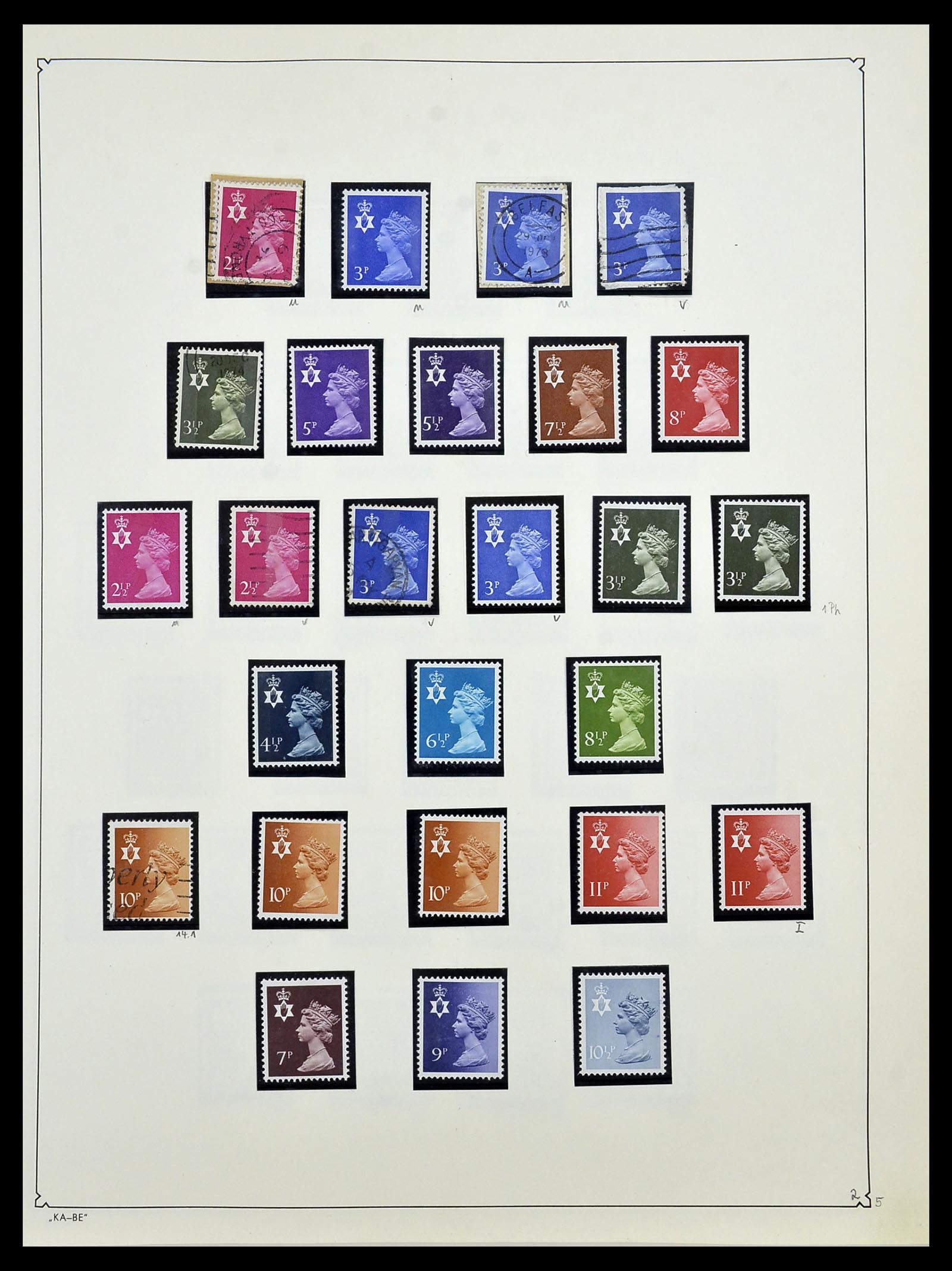 34221 008 - Stamp collection 34221 Great Britain Machins/castles 1971-2005.