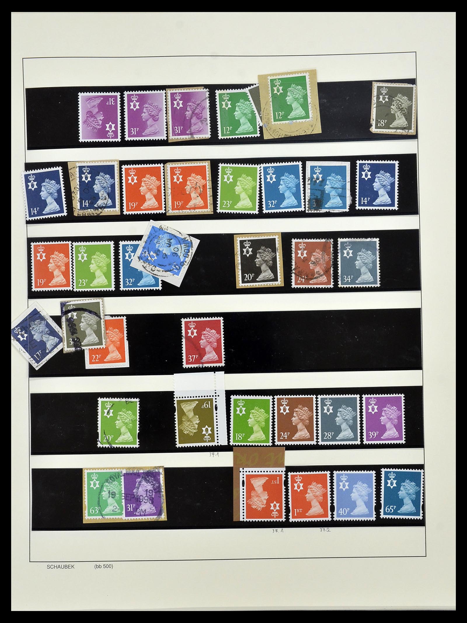 34221 010 - Stamp collection 34221 Great Britain Machins/castles 1971-2005.