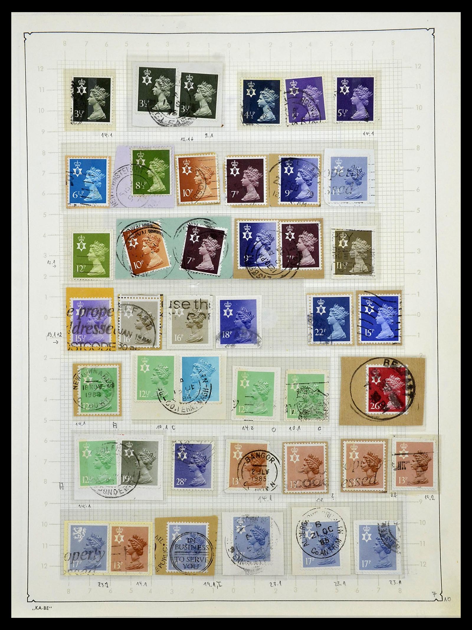 34221 013 - Stamp collection 34221 Great Britain Machins/castles 1971-2005.