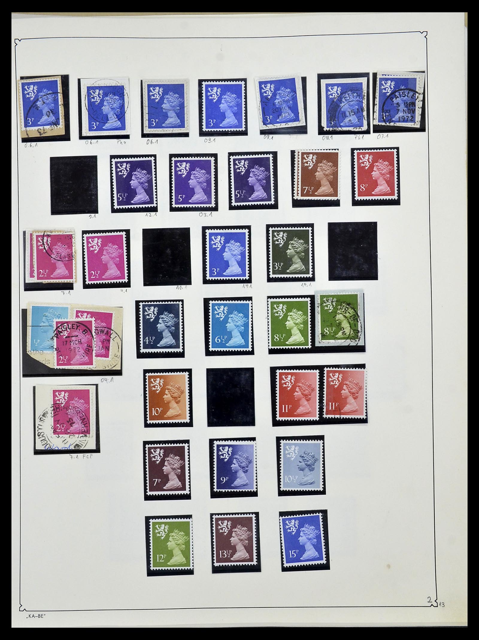 34221 017 - Stamp collection 34221 Great Britain Machins/castles 1971-2005.