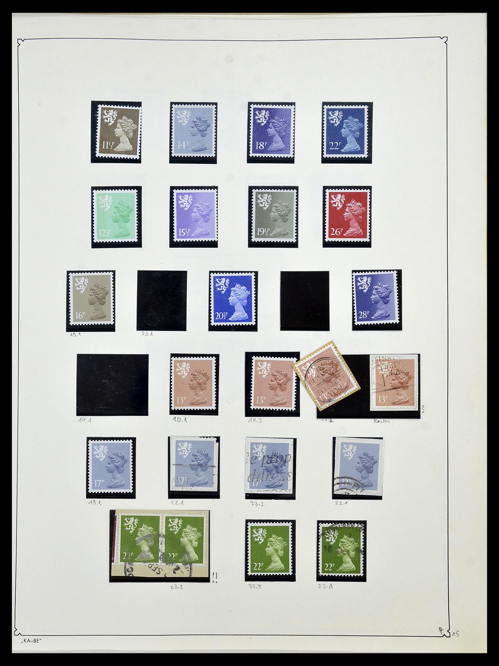 34221 018 - Stamp collection 34221 Great Britain Machins/castles 1971-2005.