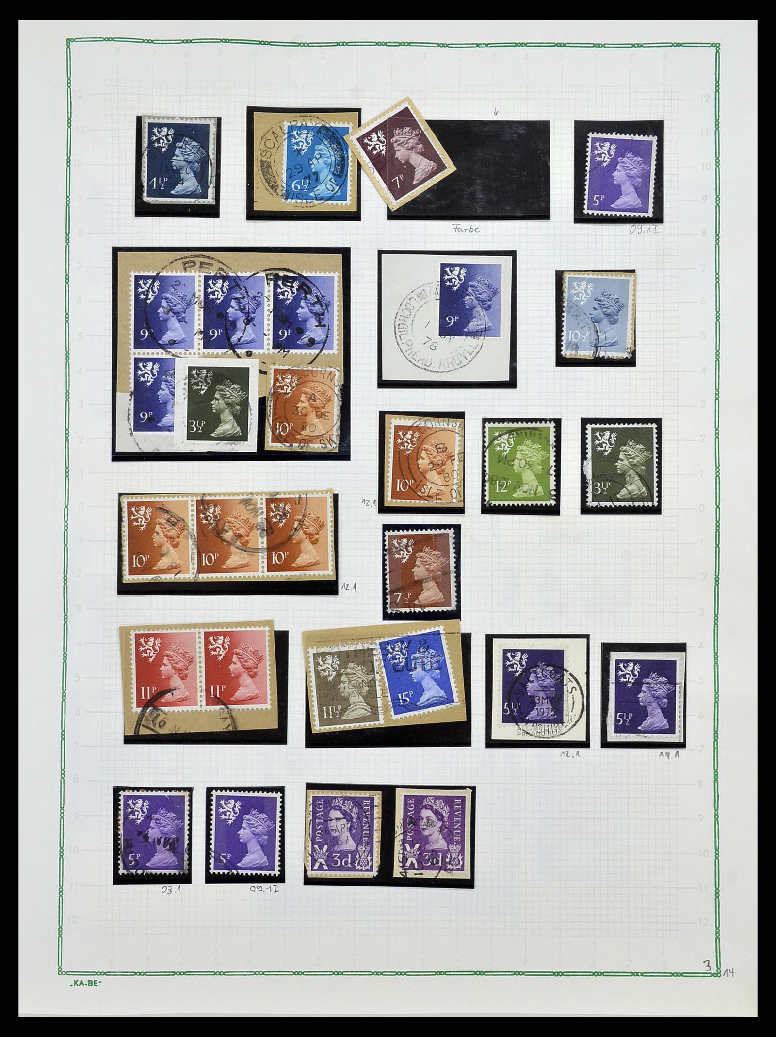 34221 025 - Stamp collection 34221 Great Britain Machins/castles 1971-2005.