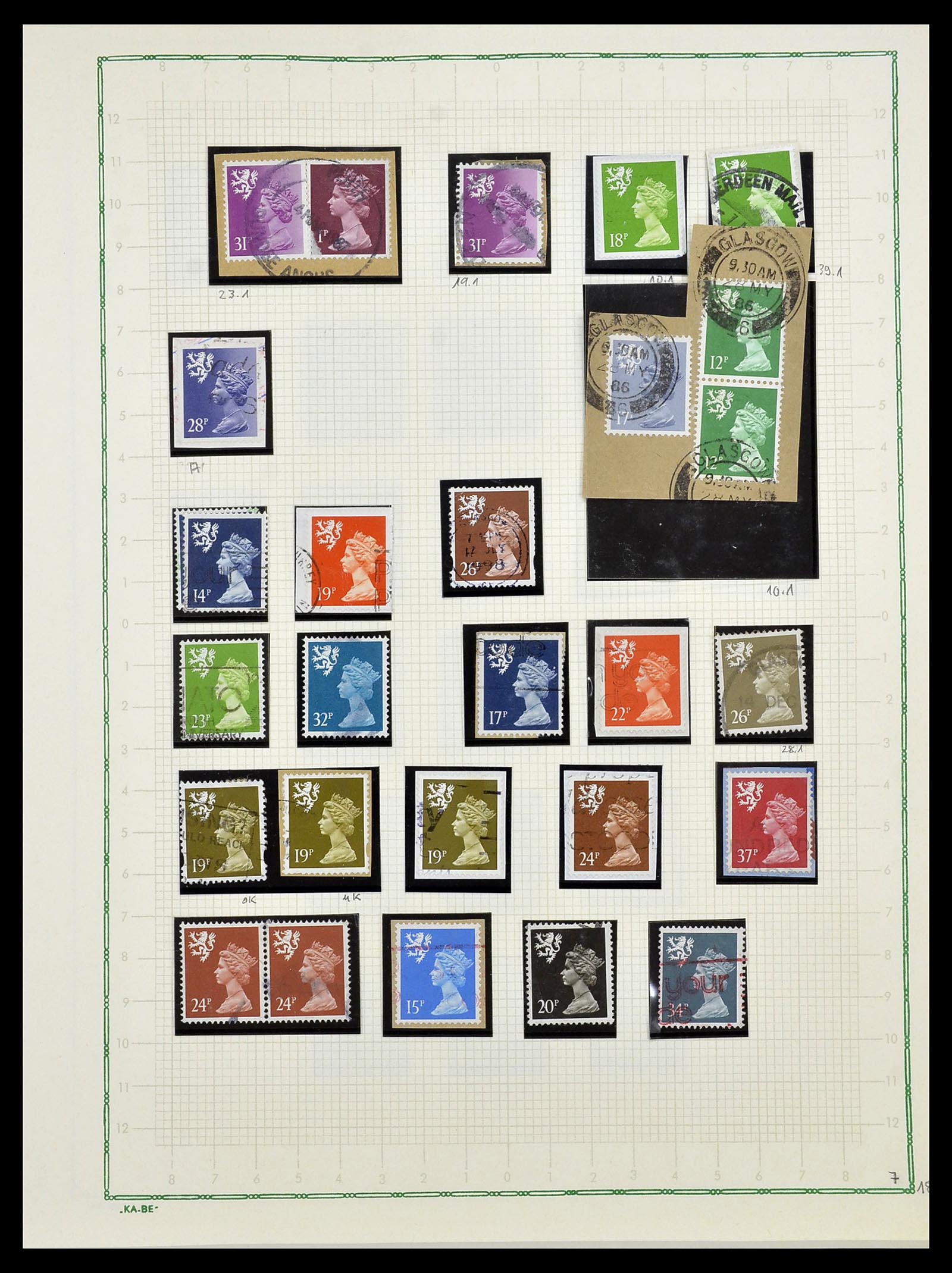 34221 030 - Stamp collection 34221 Great Britain Machins/castles 1971-2005.