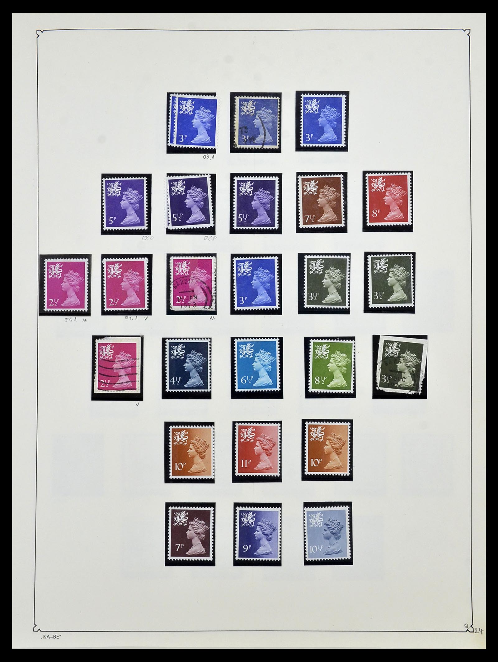 34221 032 - Stamp collection 34221 Great Britain Machins/castles 1971-2005.