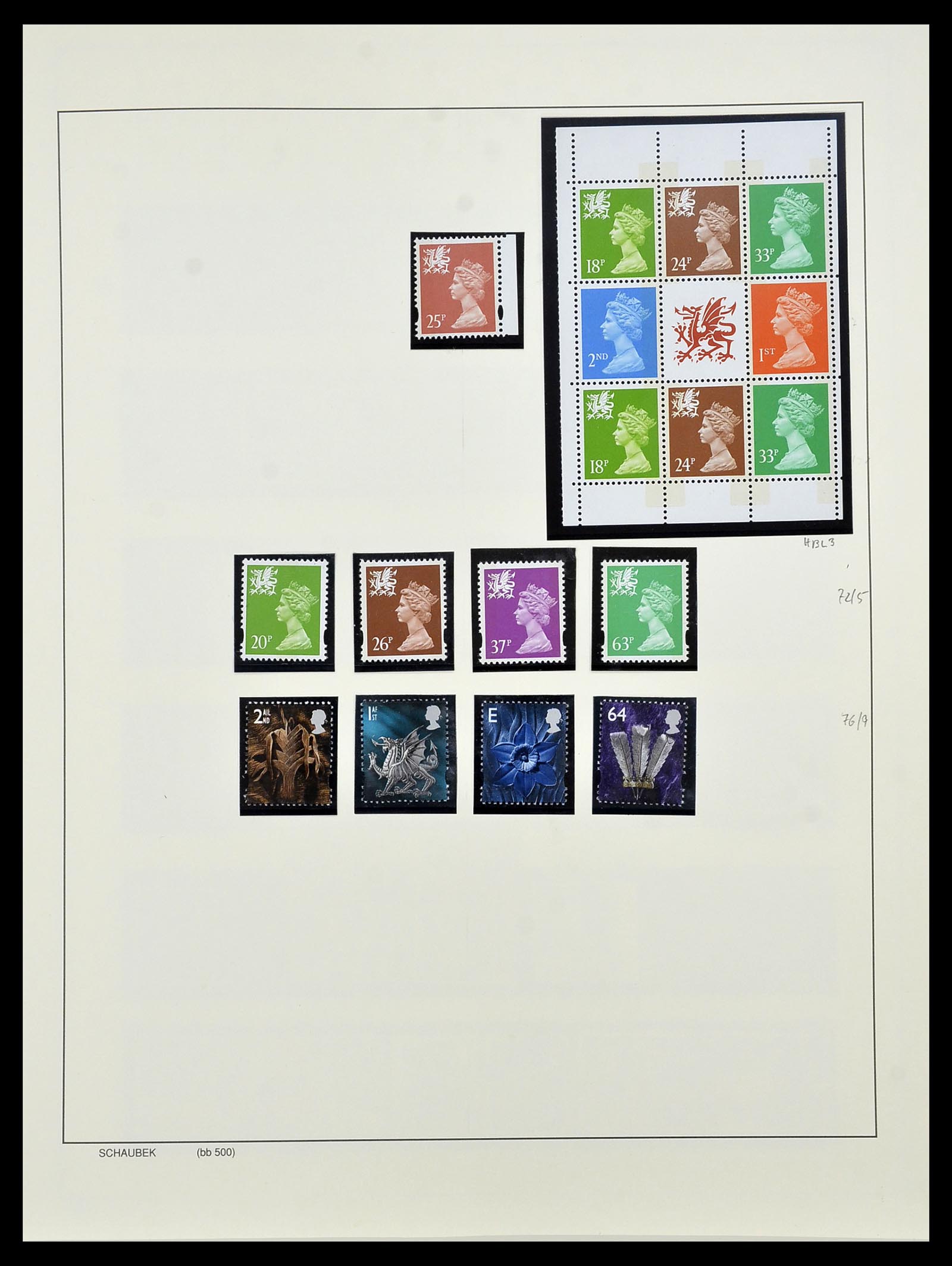 34221 035 - Stamp collection 34221 Great Britain Machins/castles 1971-2005.