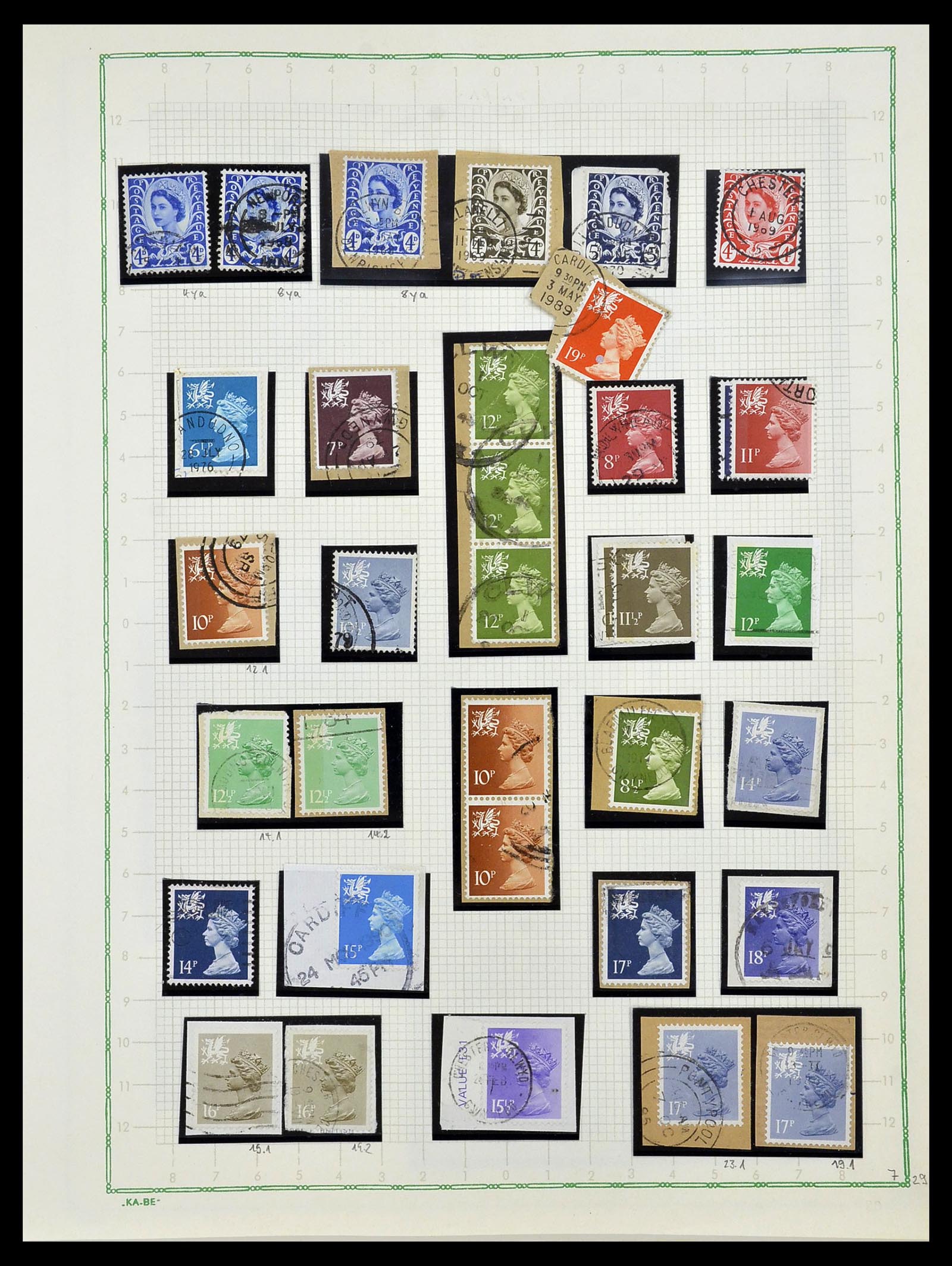 34221 038 - Stamp collection 34221 Great Britain Machins/castles 1971-2005.