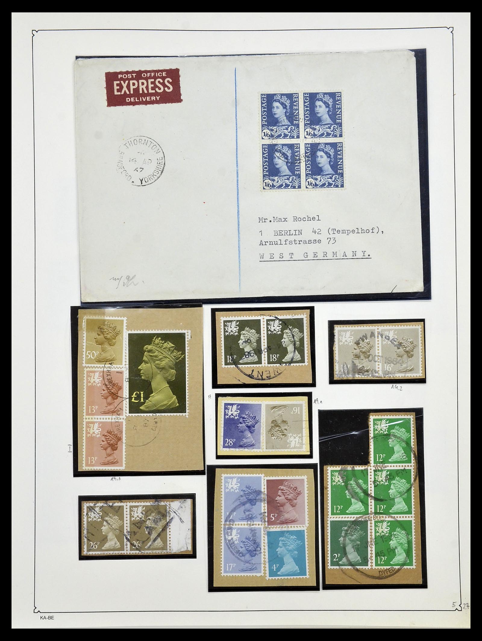 34221 039 - Stamp collection 34221 Great Britain Machins/castles 1971-2005.