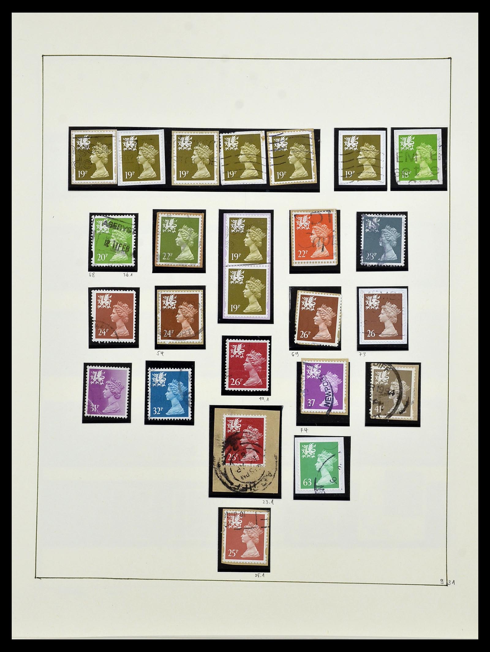 34221 041 - Stamp collection 34221 Great Britain Machins/castles 1971-2005.