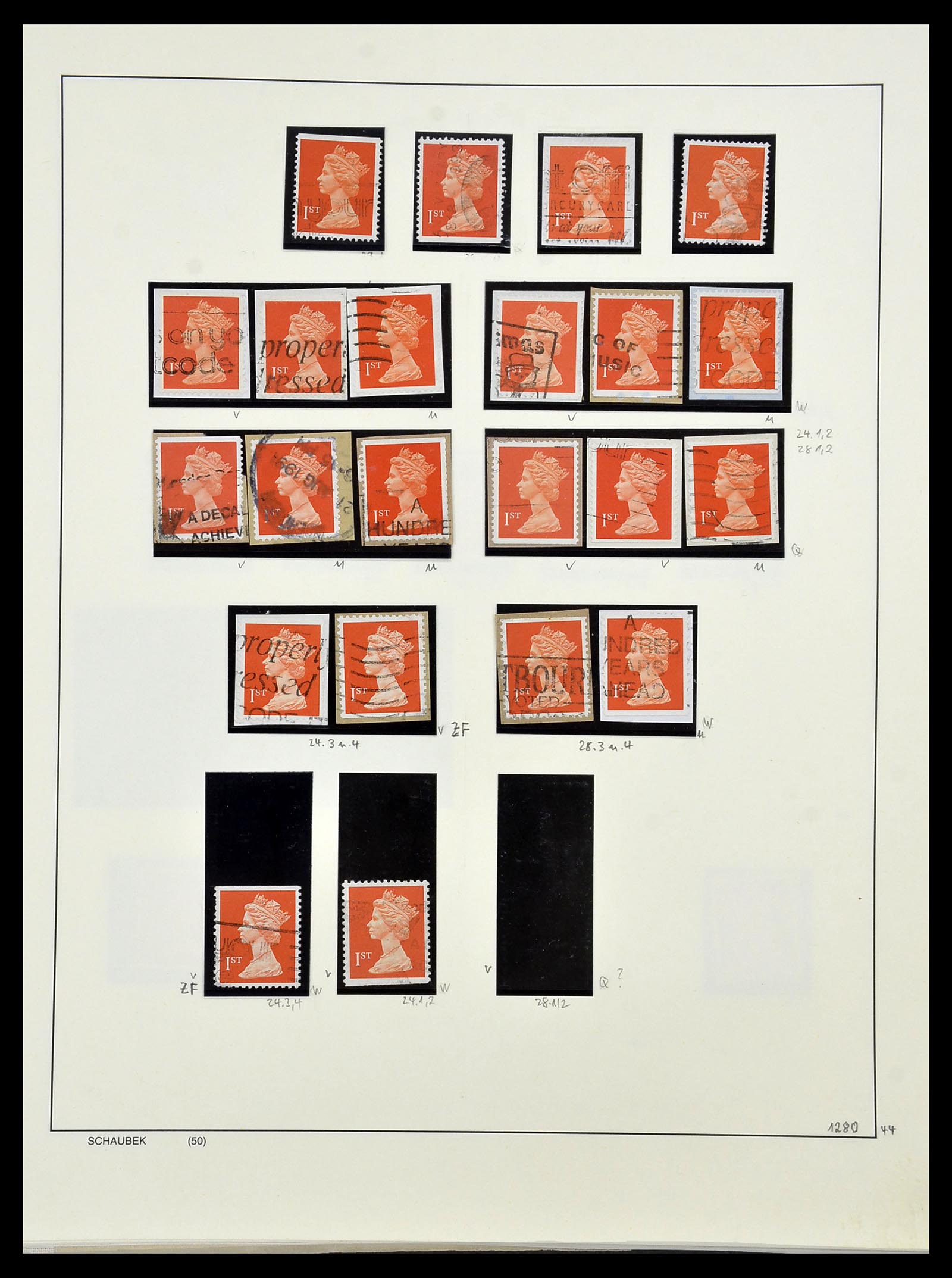 34221 053 - Stamp collection 34221 Great Britain Machins/castles 1971-2005.