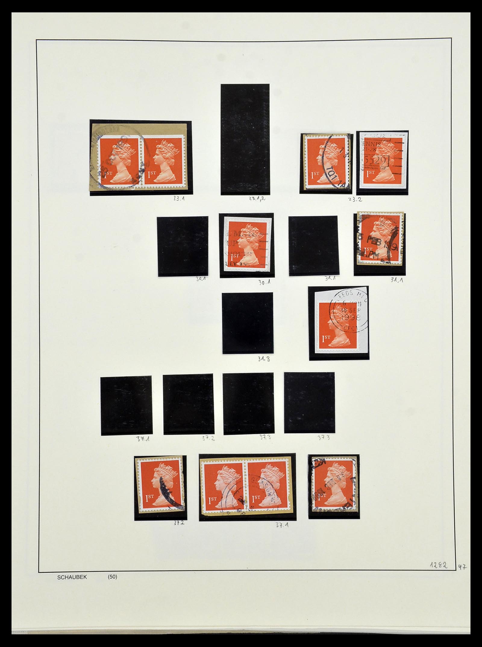 34221 058 - Stamp collection 34221 Great Britain Machins/castles 1971-2005.