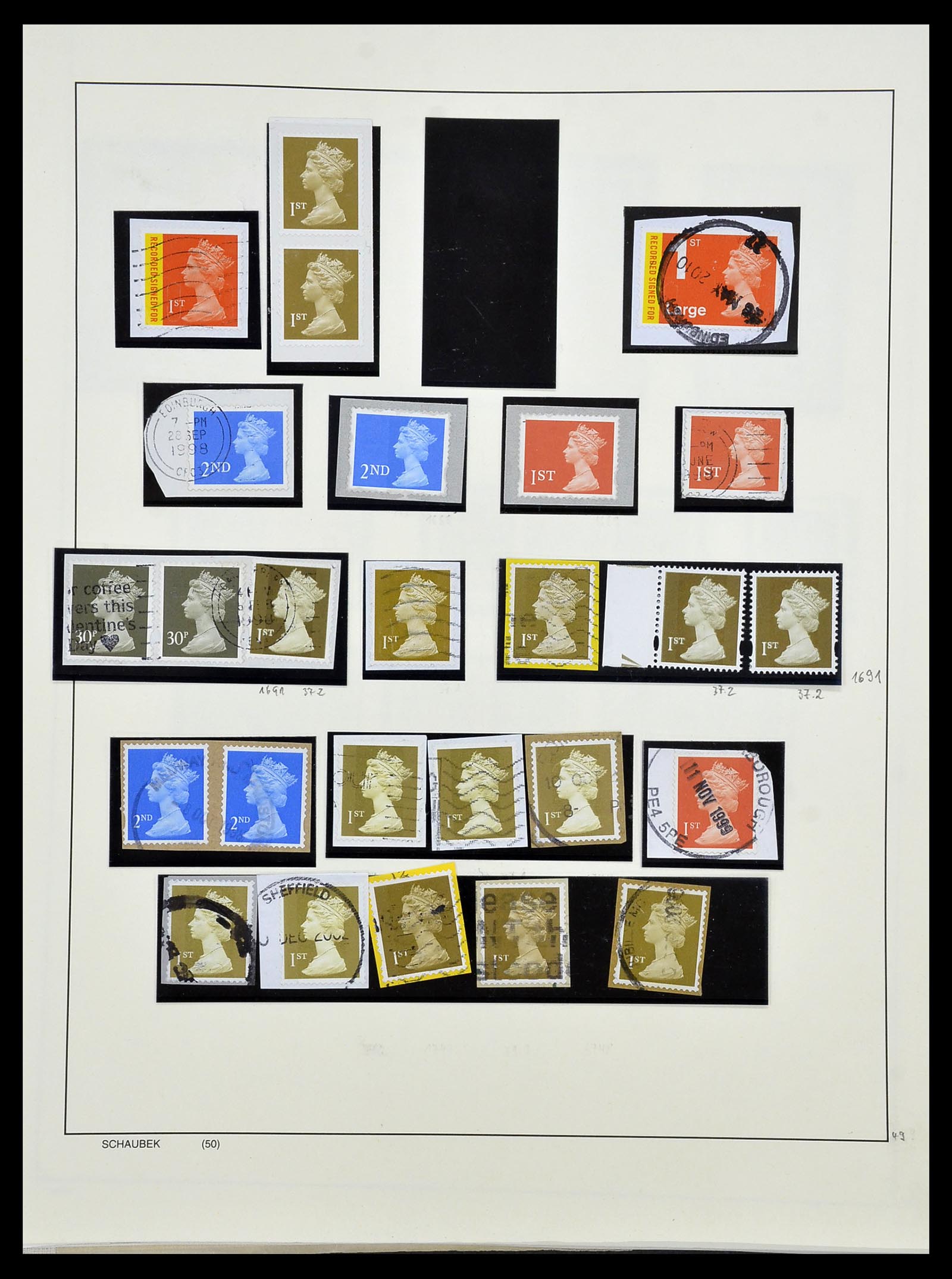 34221 060 - Stamp collection 34221 Great Britain Machins/castles 1971-2005.