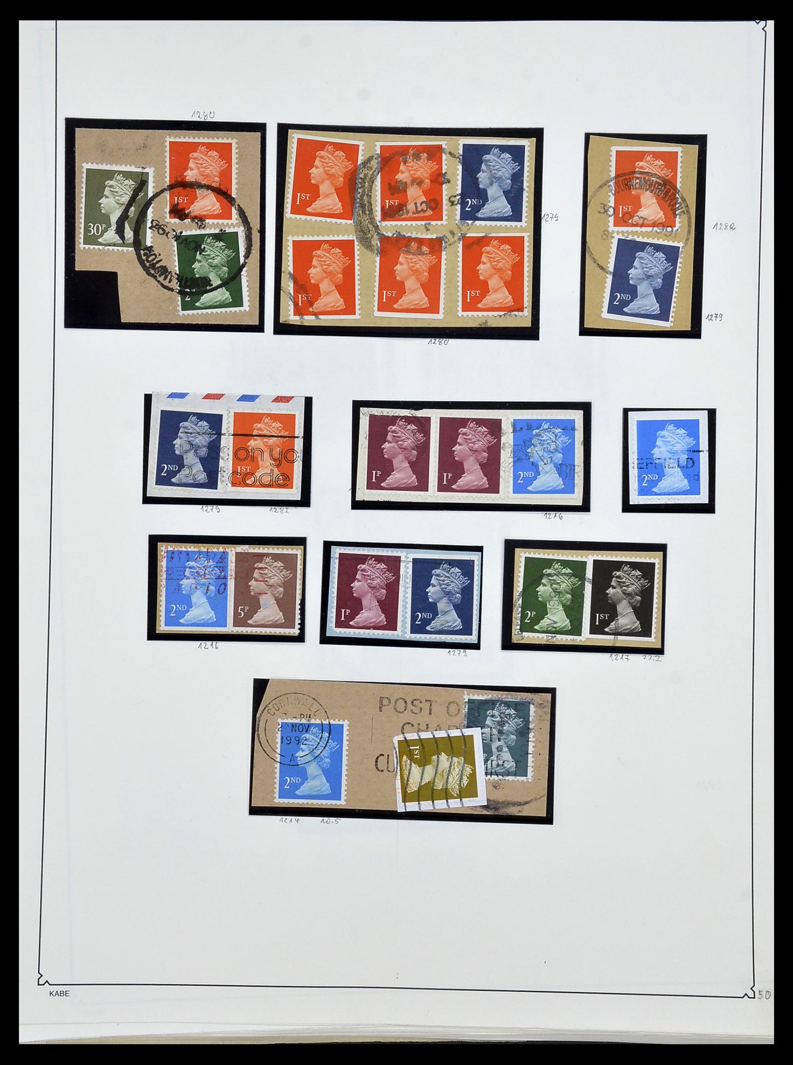 34221 061 - Stamp collection 34221 Great Britain Machins/castles 1971-2005.