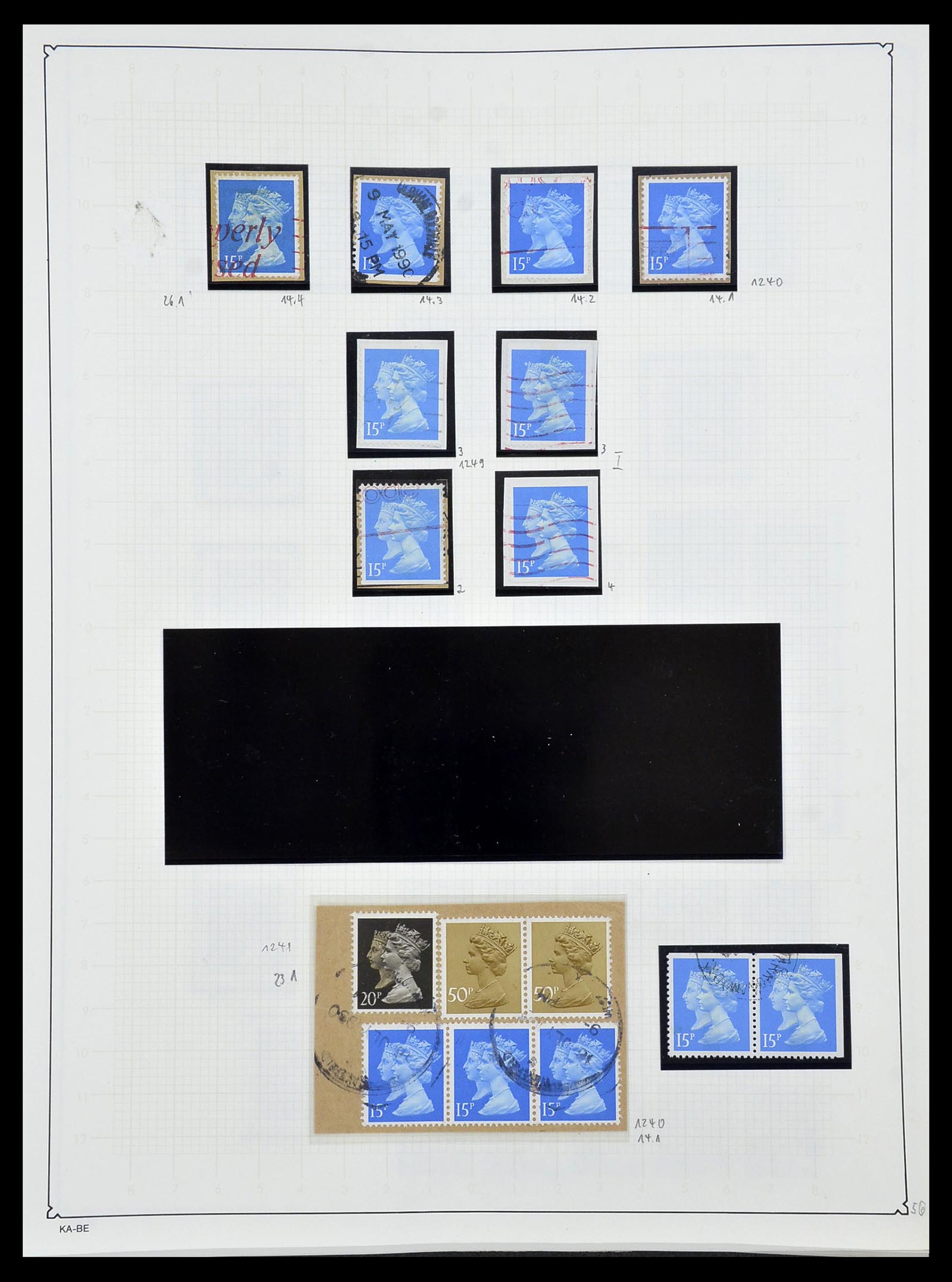 34221 064 - Stamp collection 34221 Great Britain Machins/castles 1971-2005.