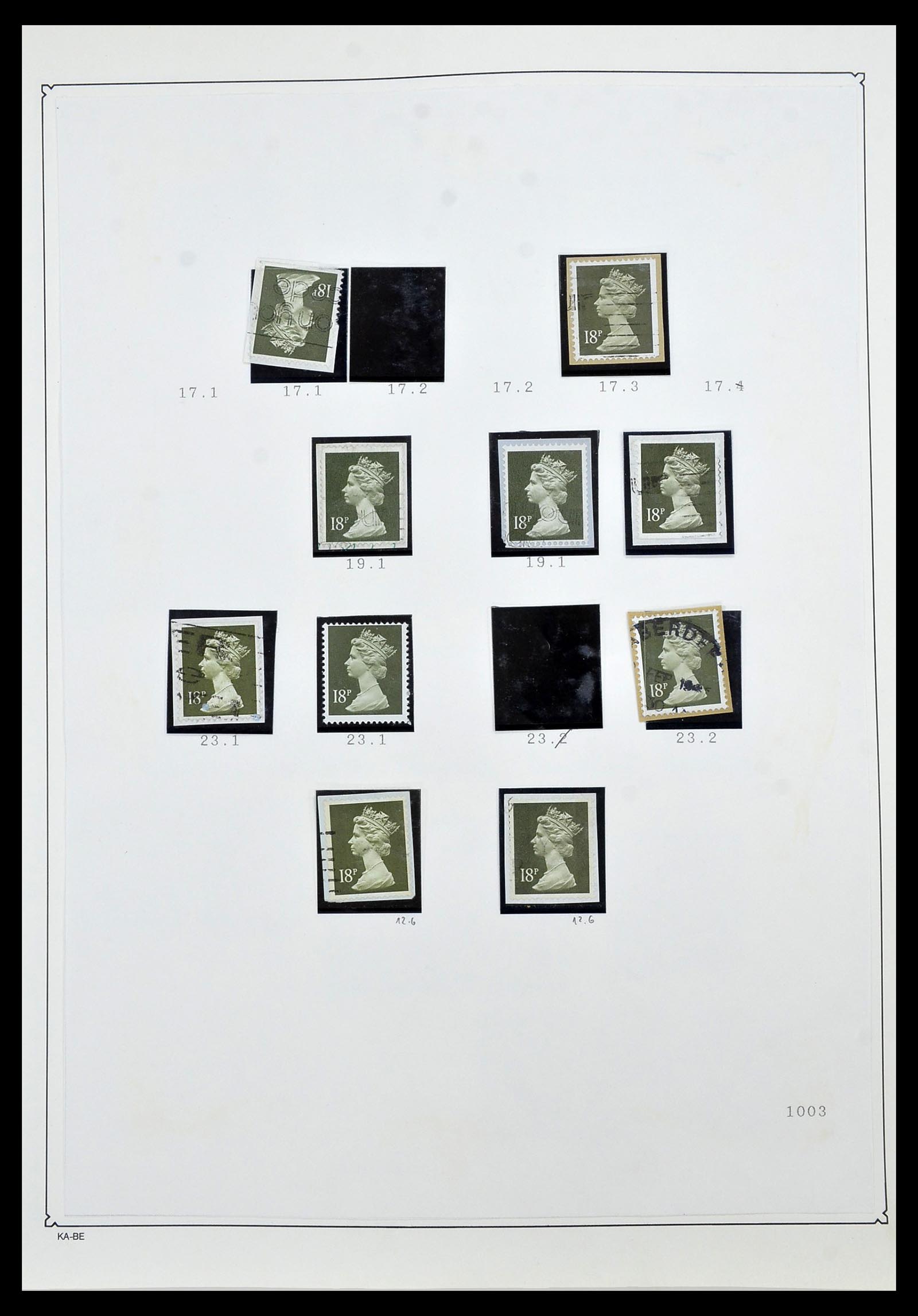 34221 083 - Stamp collection 34221 Great Britain Machins/castles 1971-2005.