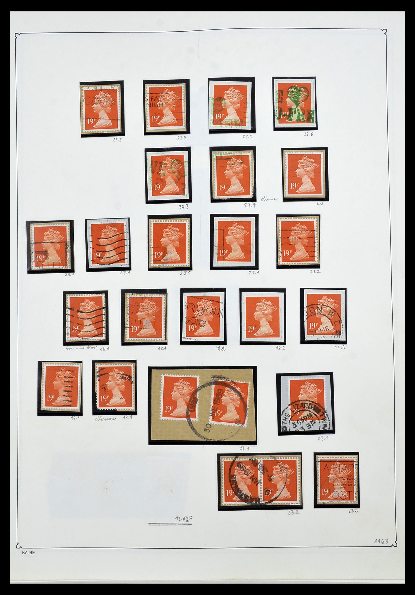 34221 084 - Stamp collection 34221 Great Britain Machins/castles 1971-2005.