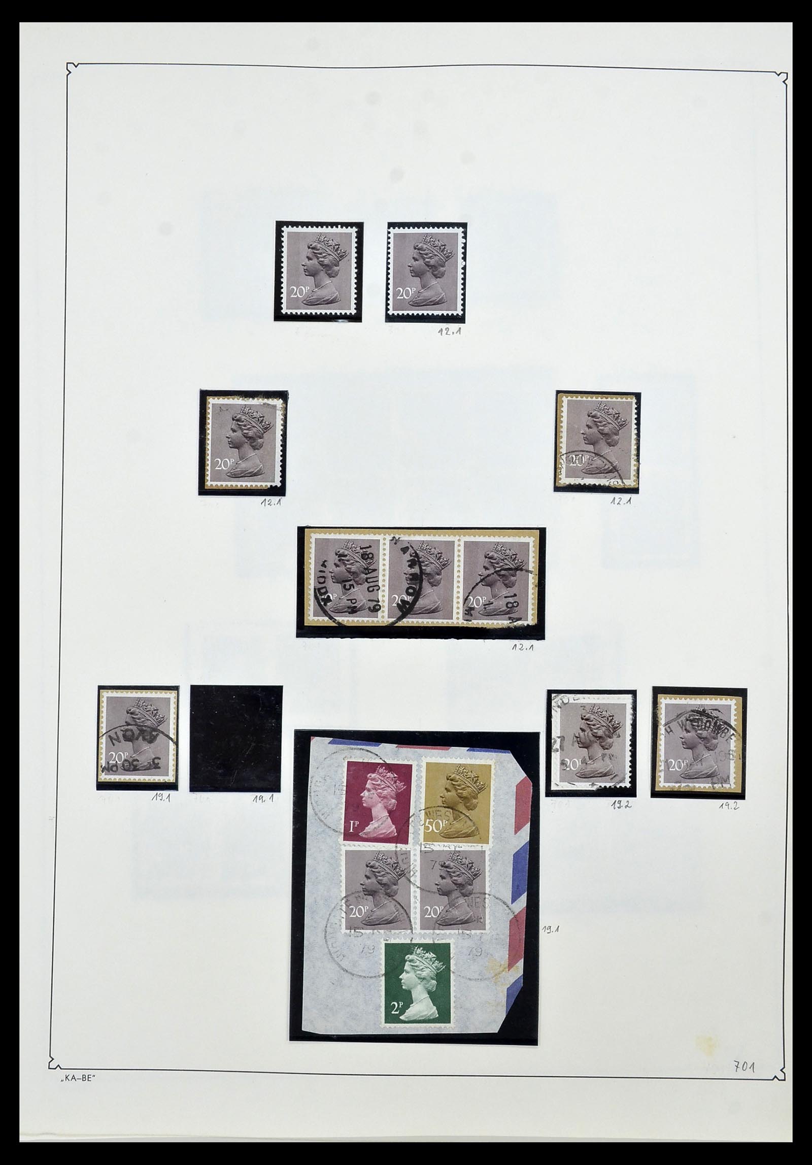 34221 088 - Stamp collection 34221 Great Britain Machins/castles 1971-2005.