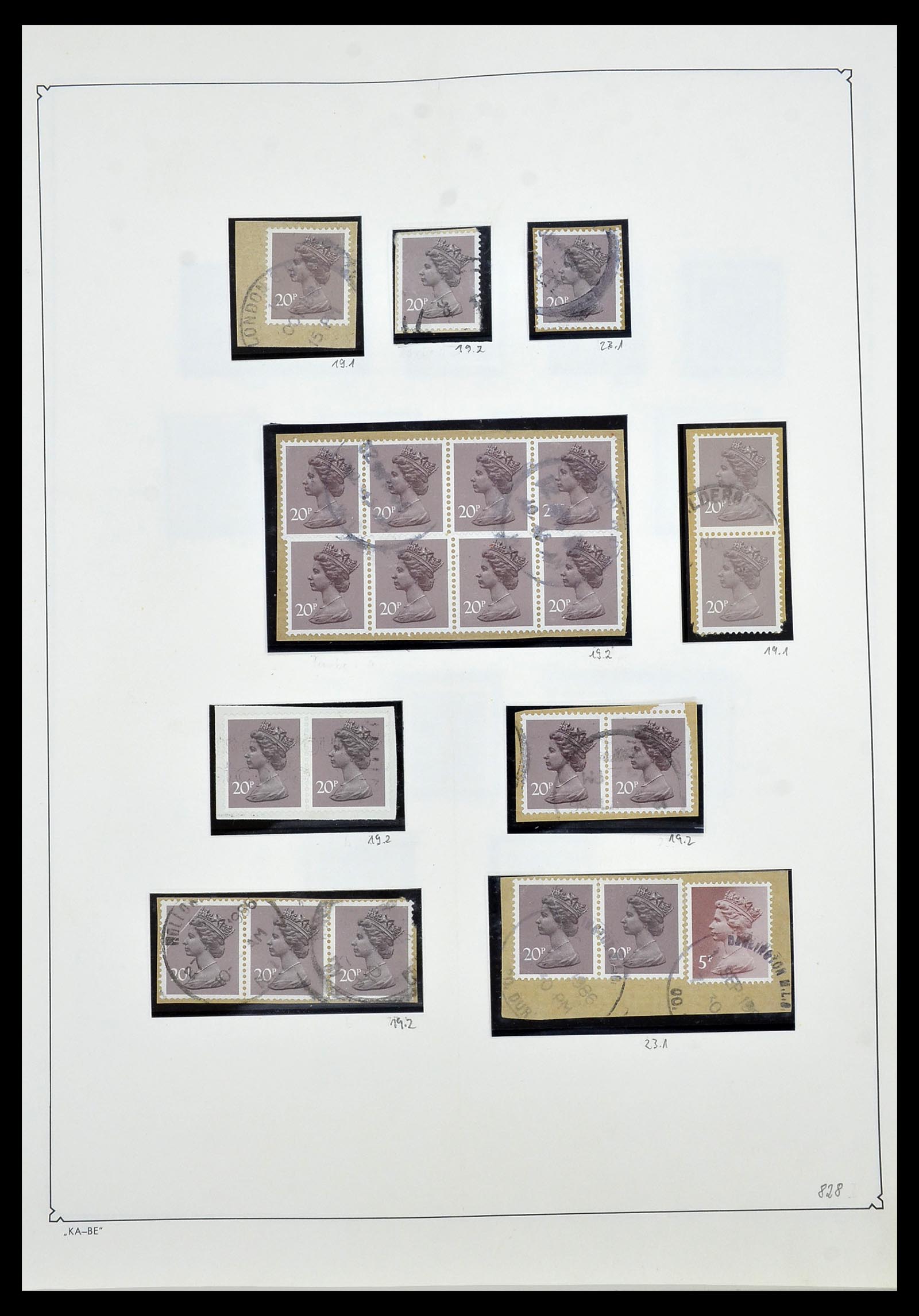 34221 089 - Stamp collection 34221 Great Britain Machins/castles 1971-2005.