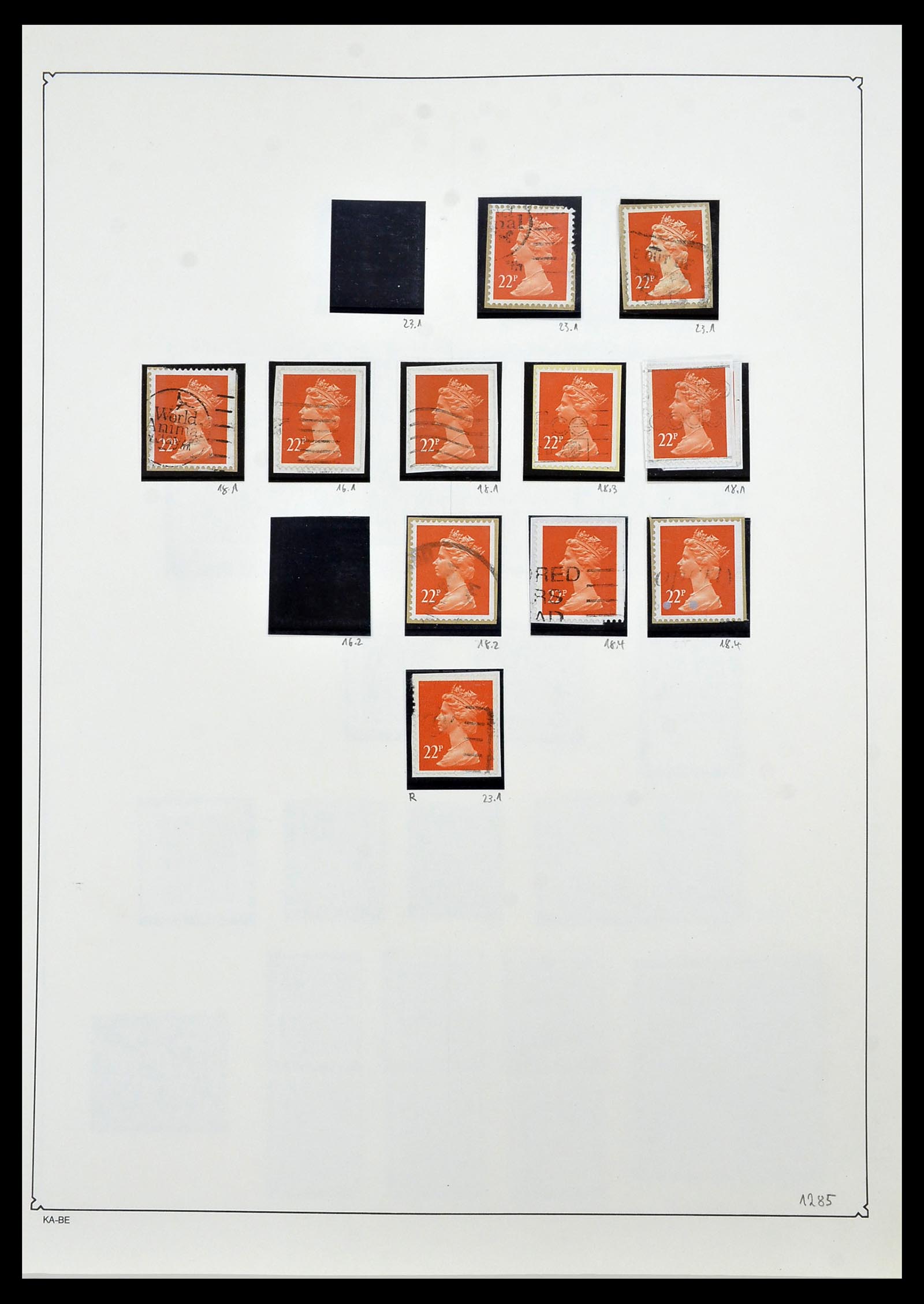 34221 097 - Stamp collection 34221 Great Britain Machins/castles 1971-2005.