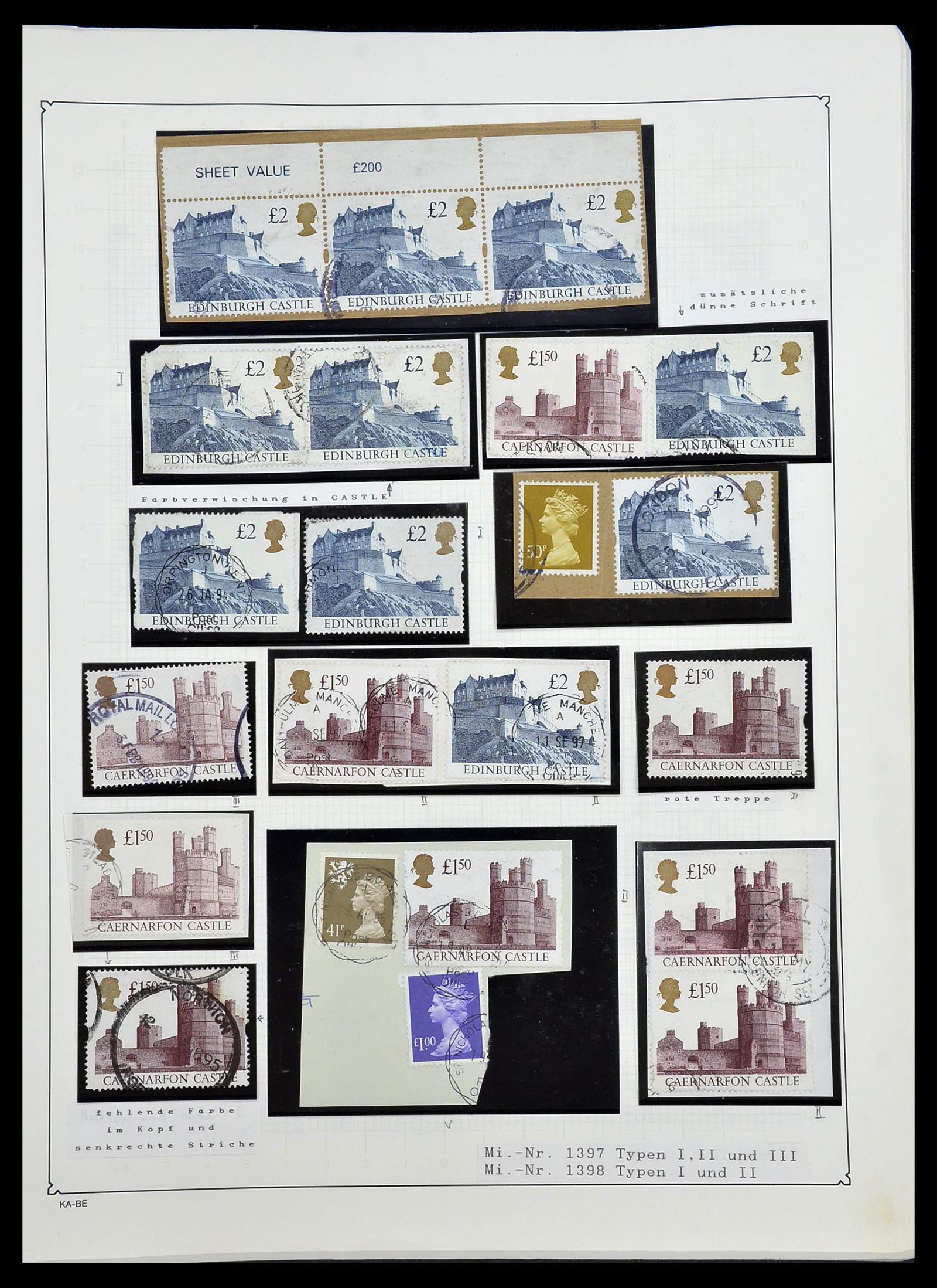 34221 168 - Stamp collection 34221 Great Britain Machins/castles 1971-2005.