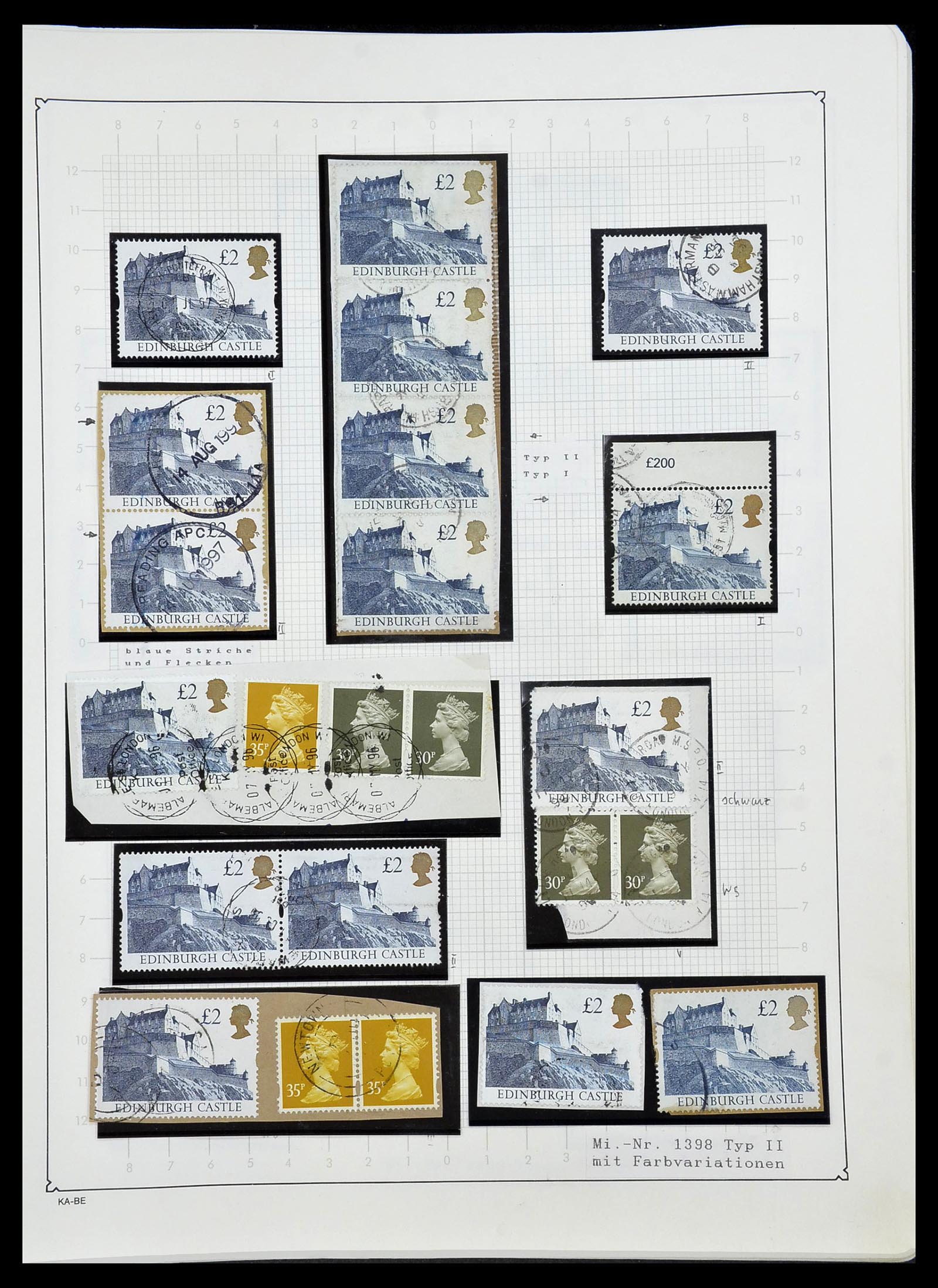 34221 169 - Stamp collection 34221 Great Britain Machins/castles 1971-2005.