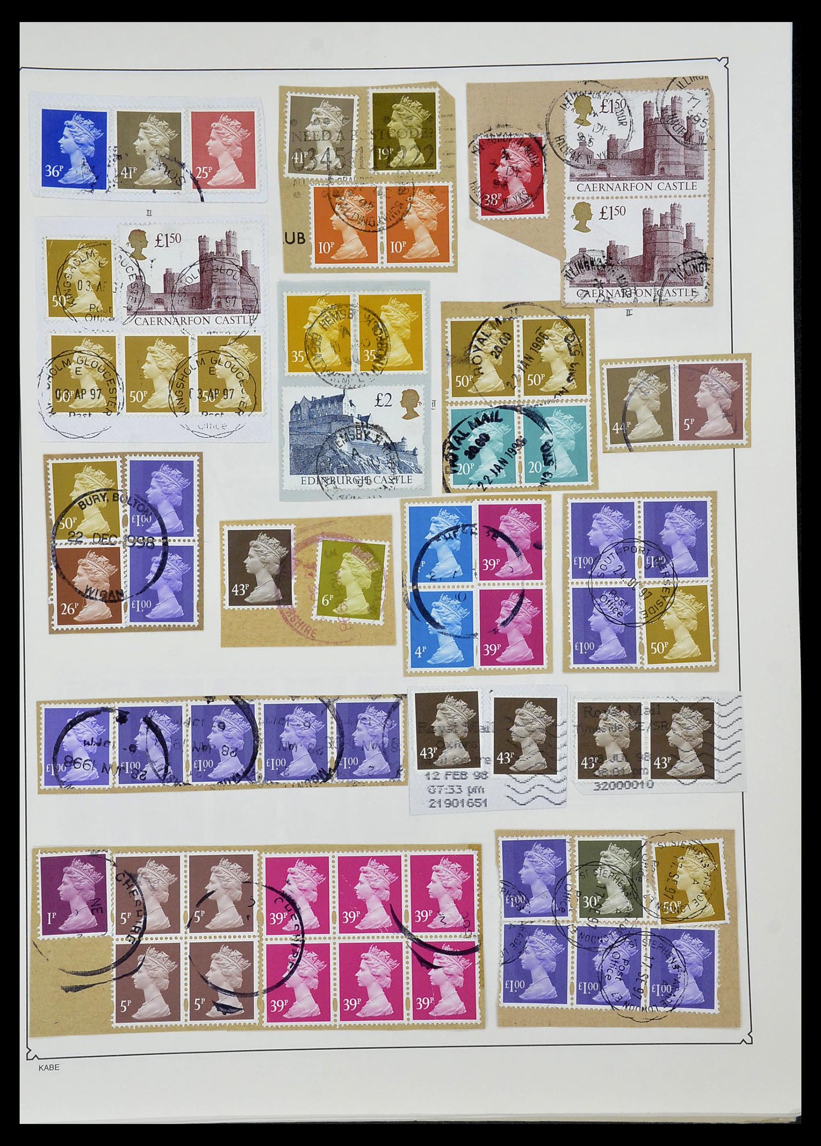 34221 178 - Stamp collection 34221 Great Britain Machins/castles 1971-2005.