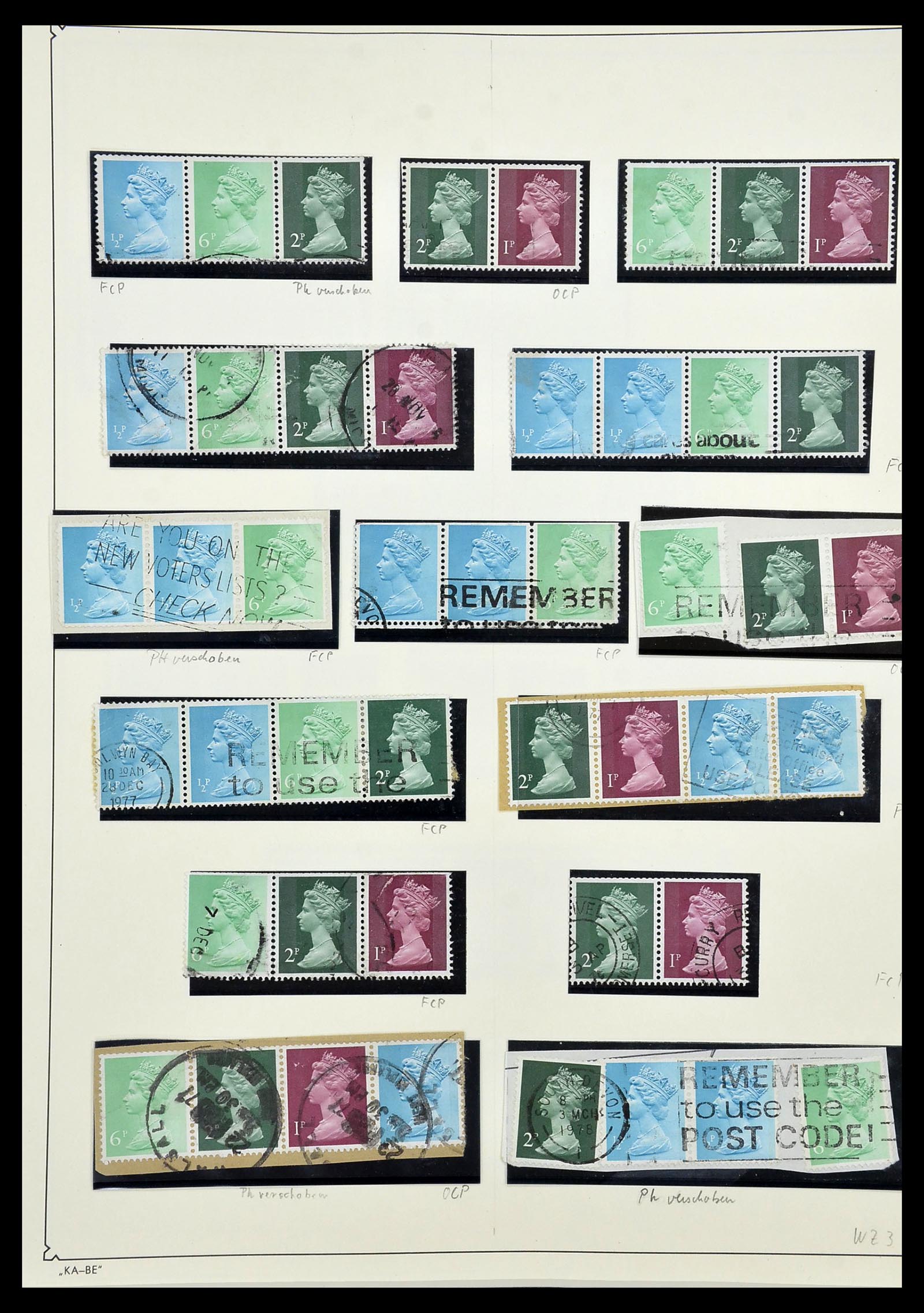 34221 186 - Stamp collection 34221 Great Britain Machins/castles 1971-2005.