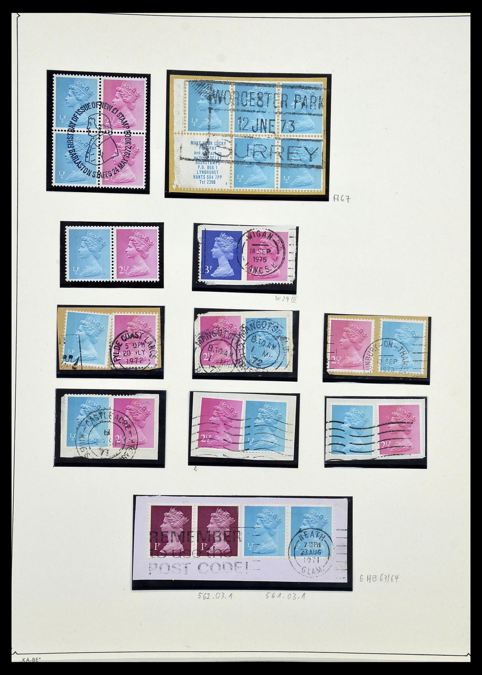 34221 190 - Stamp collection 34221 Great Britain Machins/castles 1971-2005.