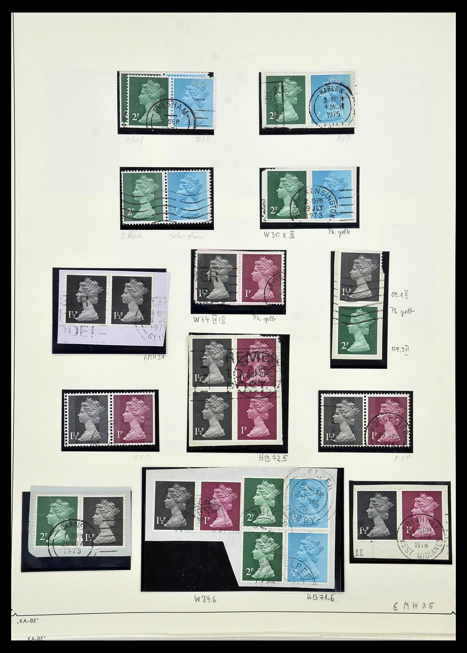 34221 191 - Stamp collection 34221 Great Britain Machins/castles 1971-2005.