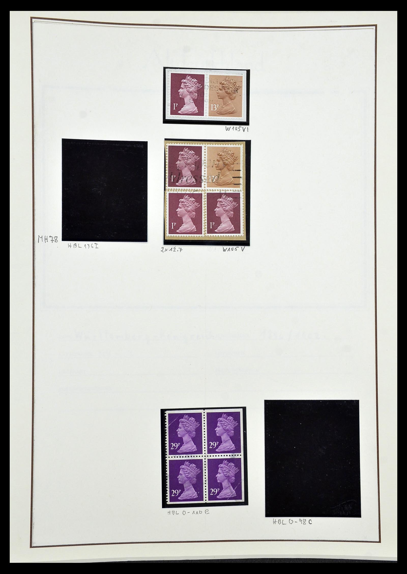 34221 205 - Stamp collection 34221 Great Britain Machins/castles 1971-2005.