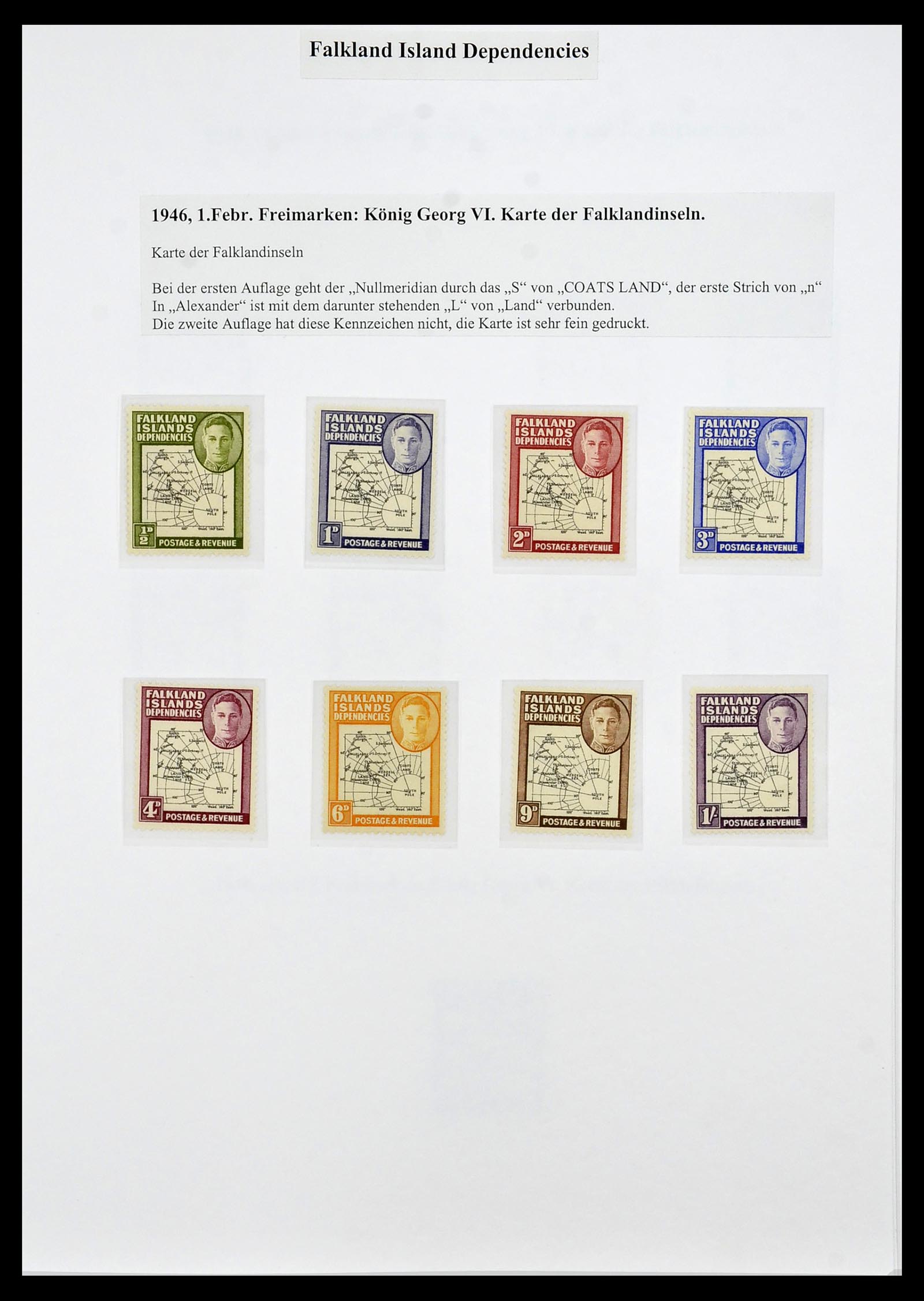 34222 006 - Stamp collection 34222 Falkland Dependencies 1891-1987.