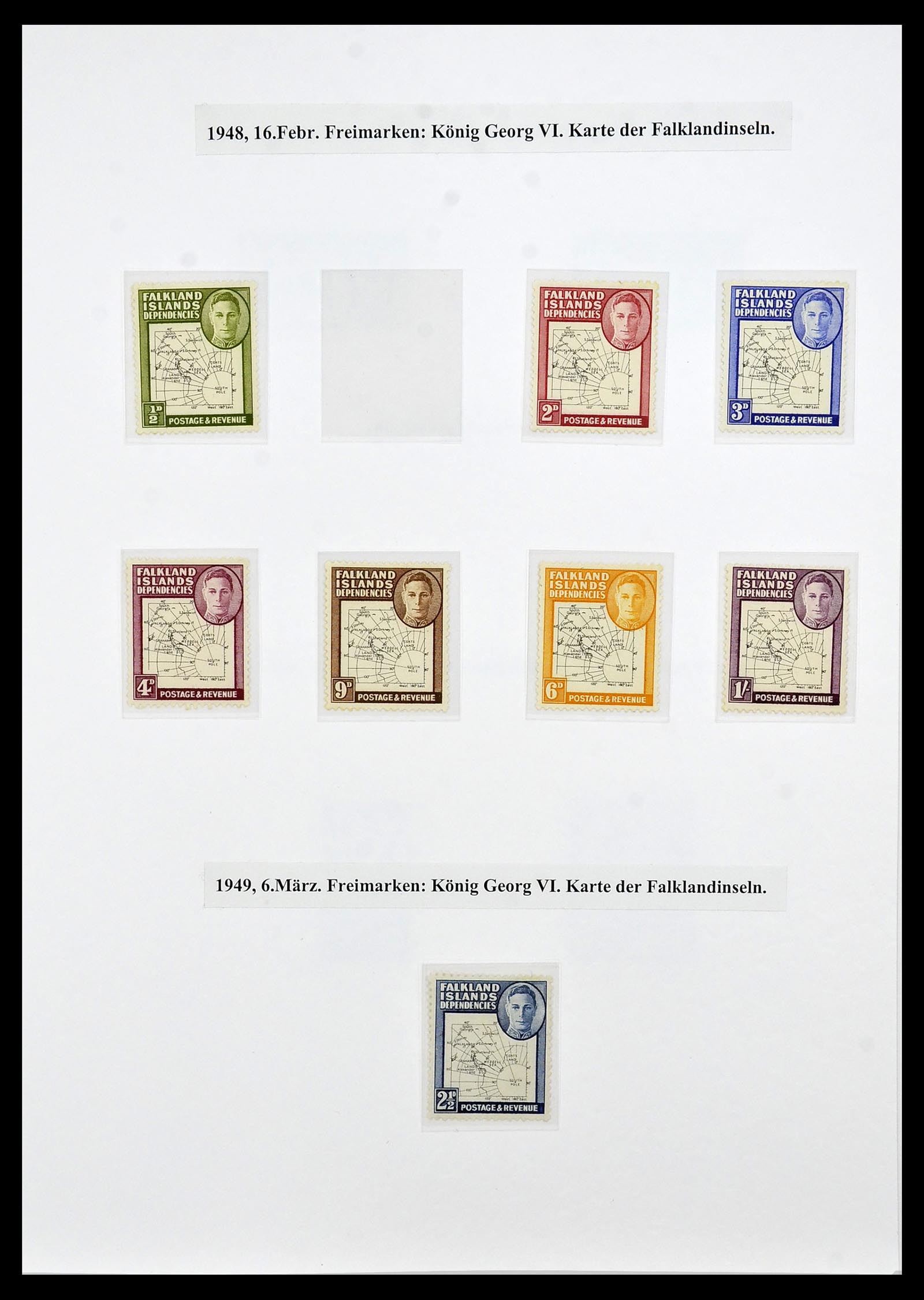 34222 007 - Postzegelverzameling 34222 Falkland Dependencies 1891-1987.