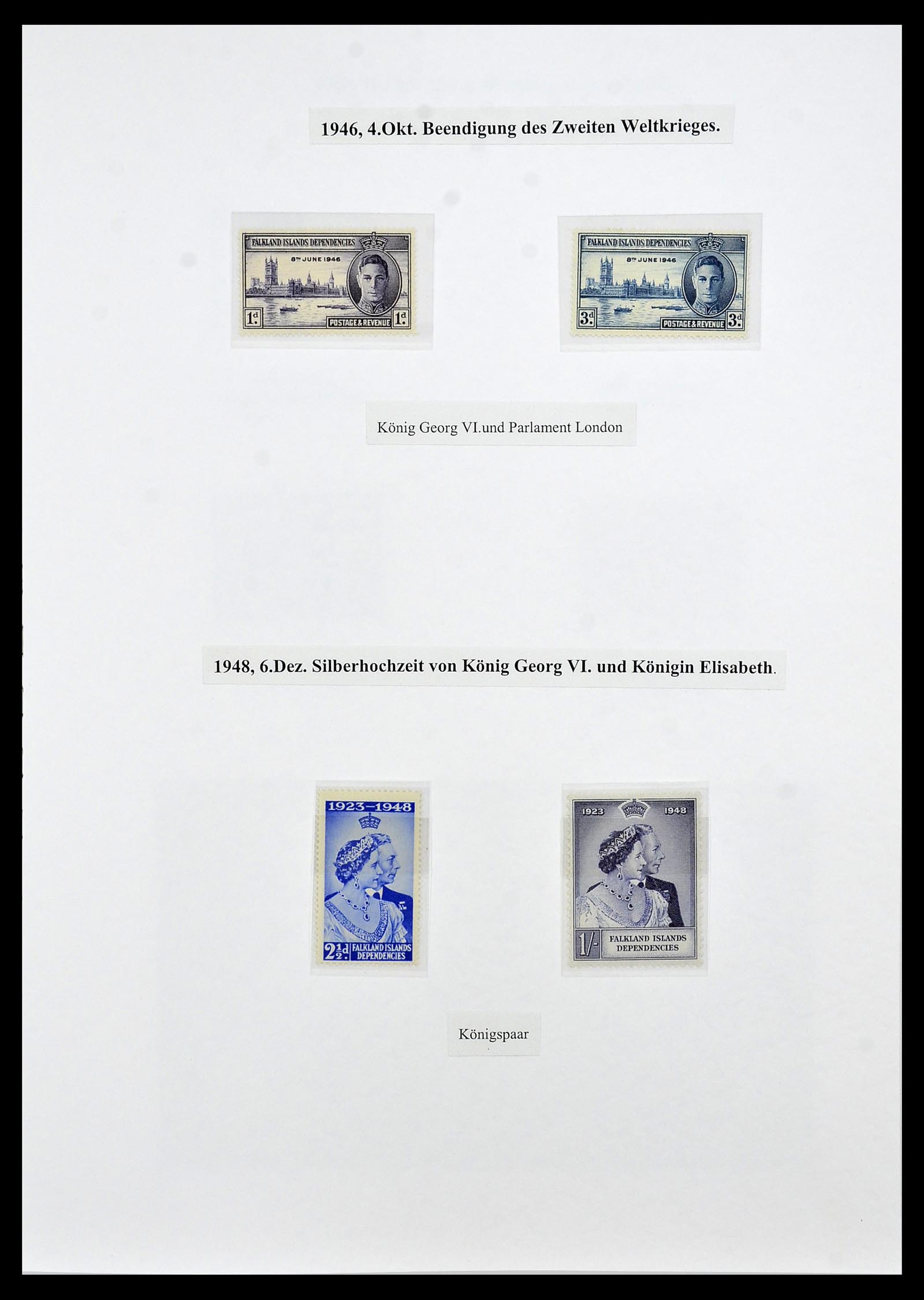 34222 008 - Postzegelverzameling 34222 Falkland Dependencies 1891-1987.