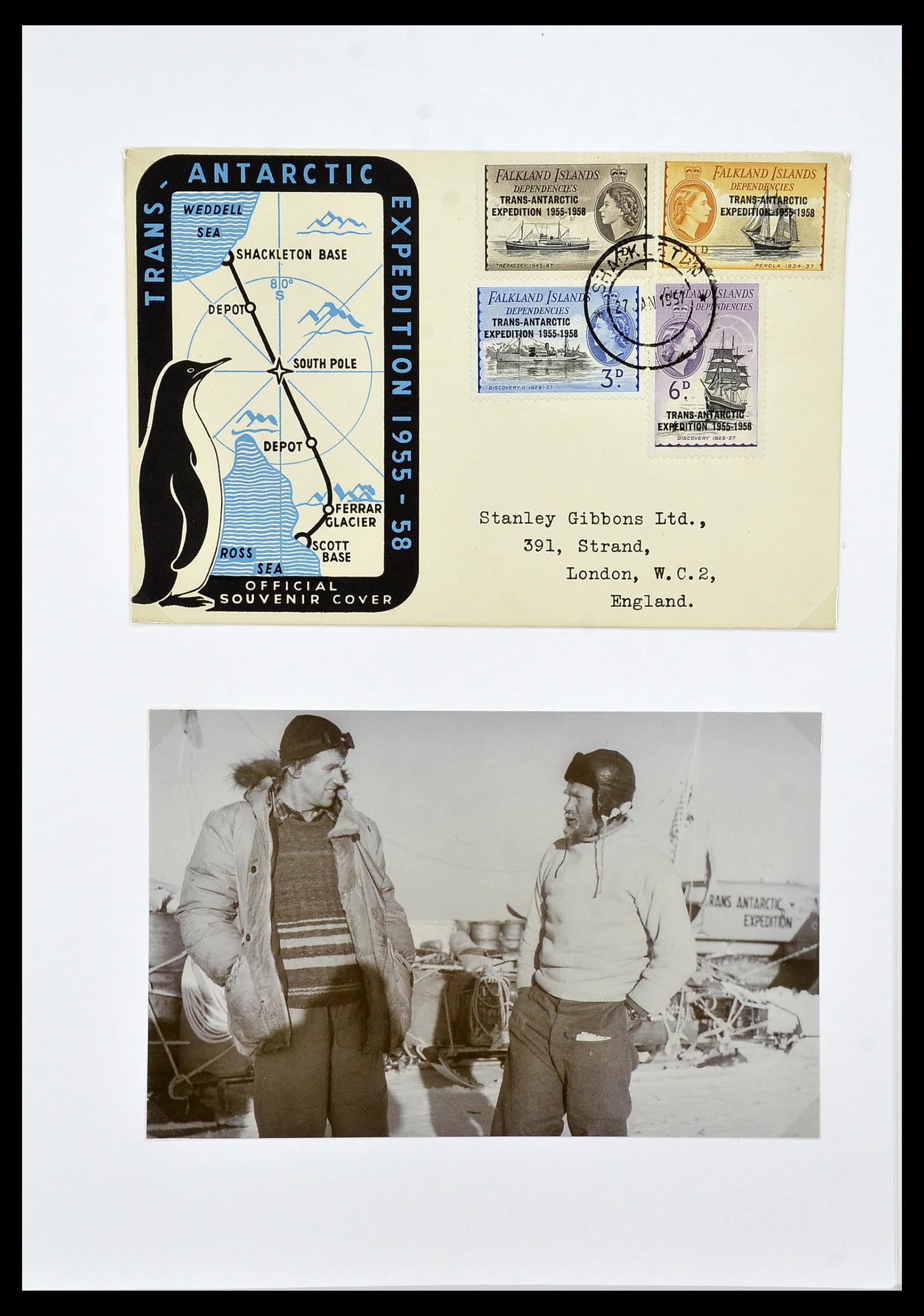 34222 013 - Postzegelverzameling 34222 Falkland Dependencies 1891-1987.