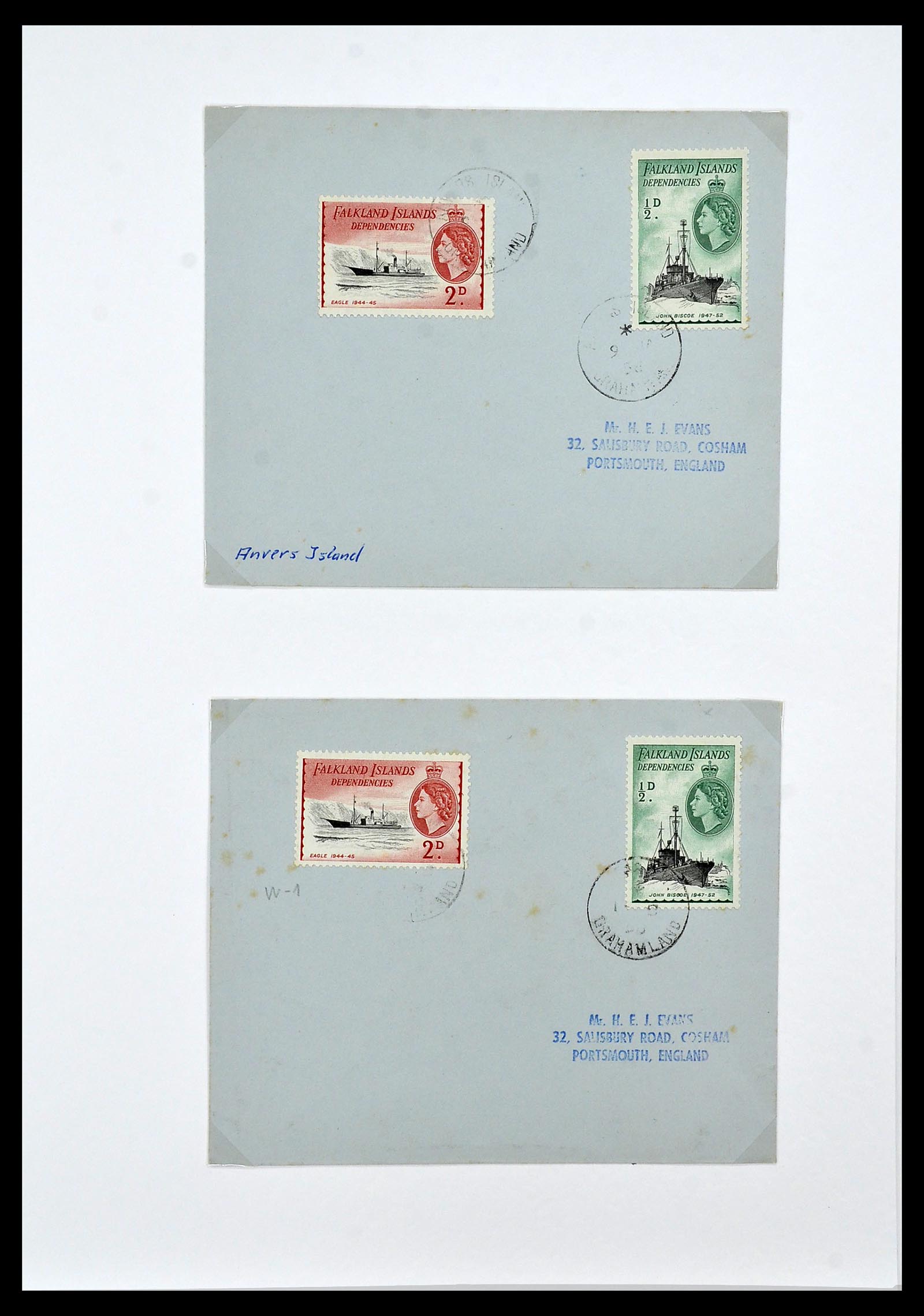 34222 015 - Postzegelverzameling 34222 Falkland Dependencies 1891-1987.