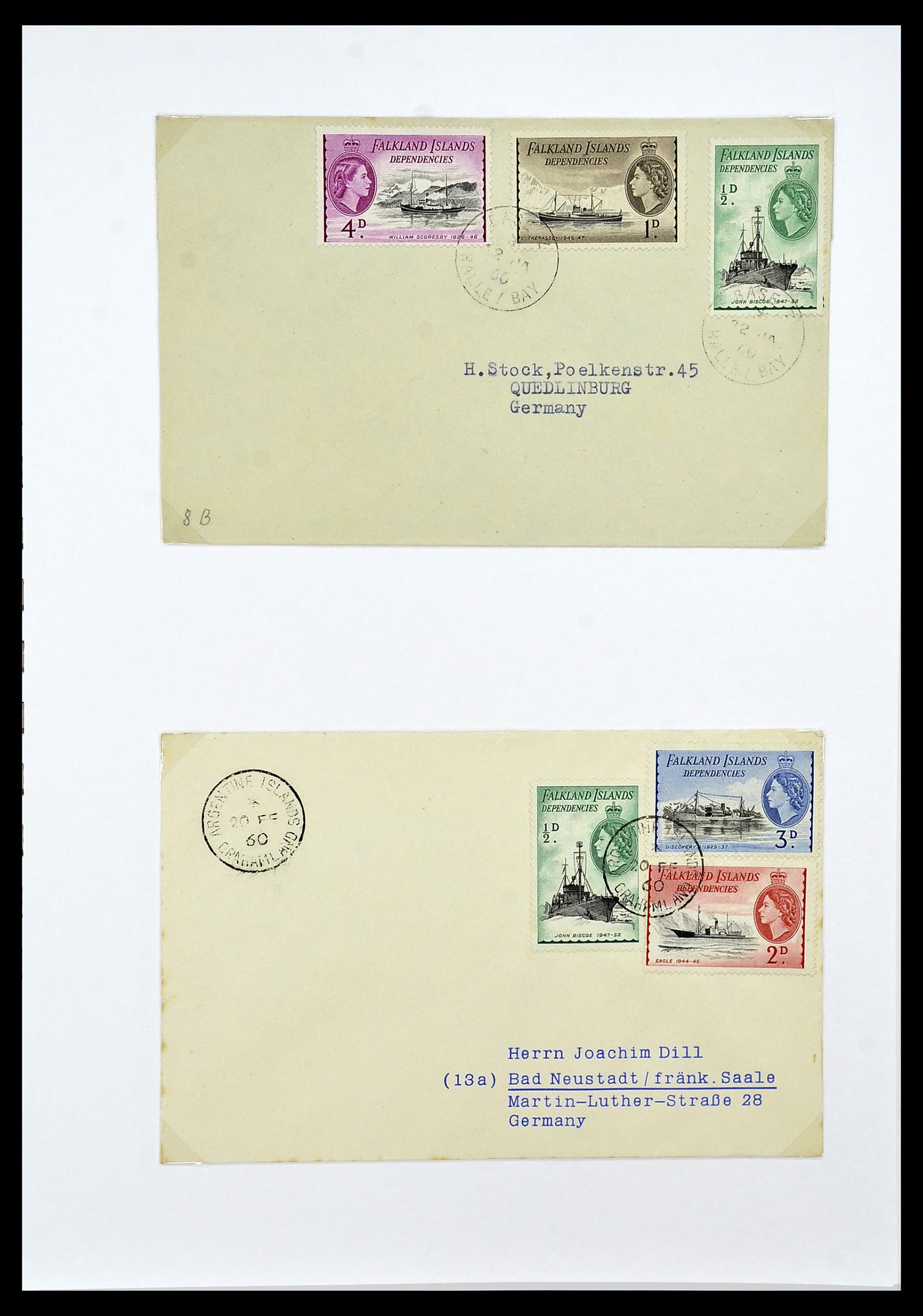 34222 018 - Postzegelverzameling 34222 Falkland Dependencies 1891-1987.