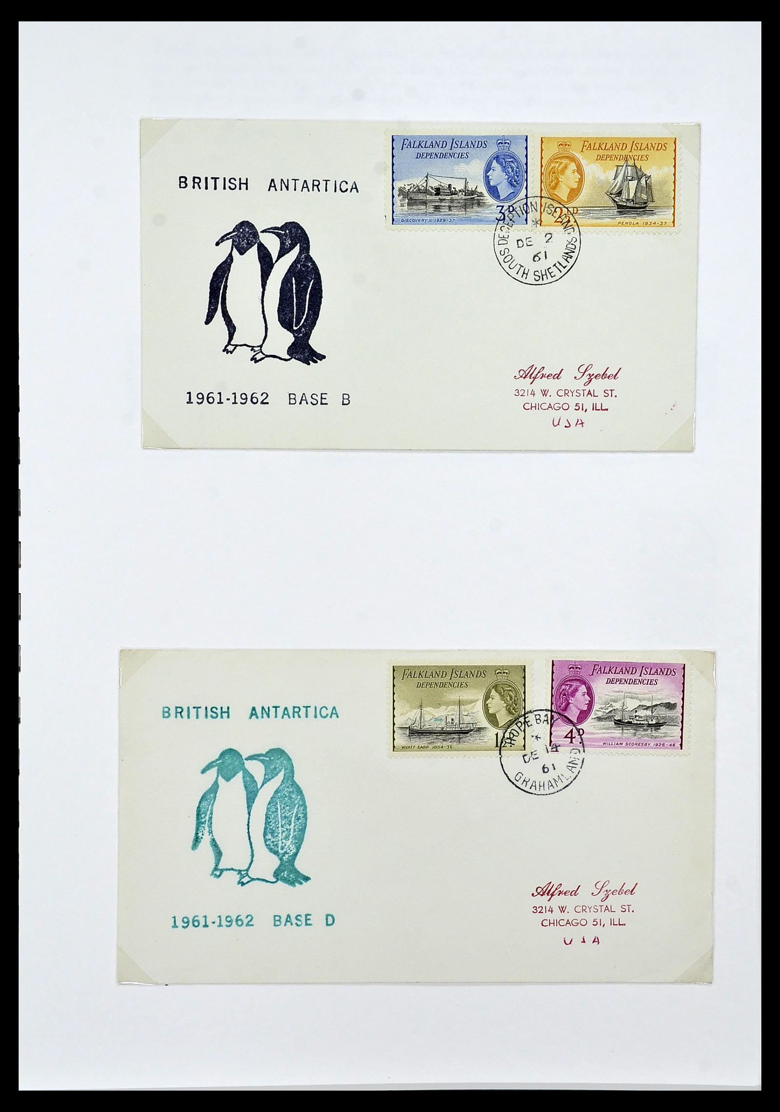 34222 019 - Postzegelverzameling 34222 Falkland Dependencies 1891-1987.