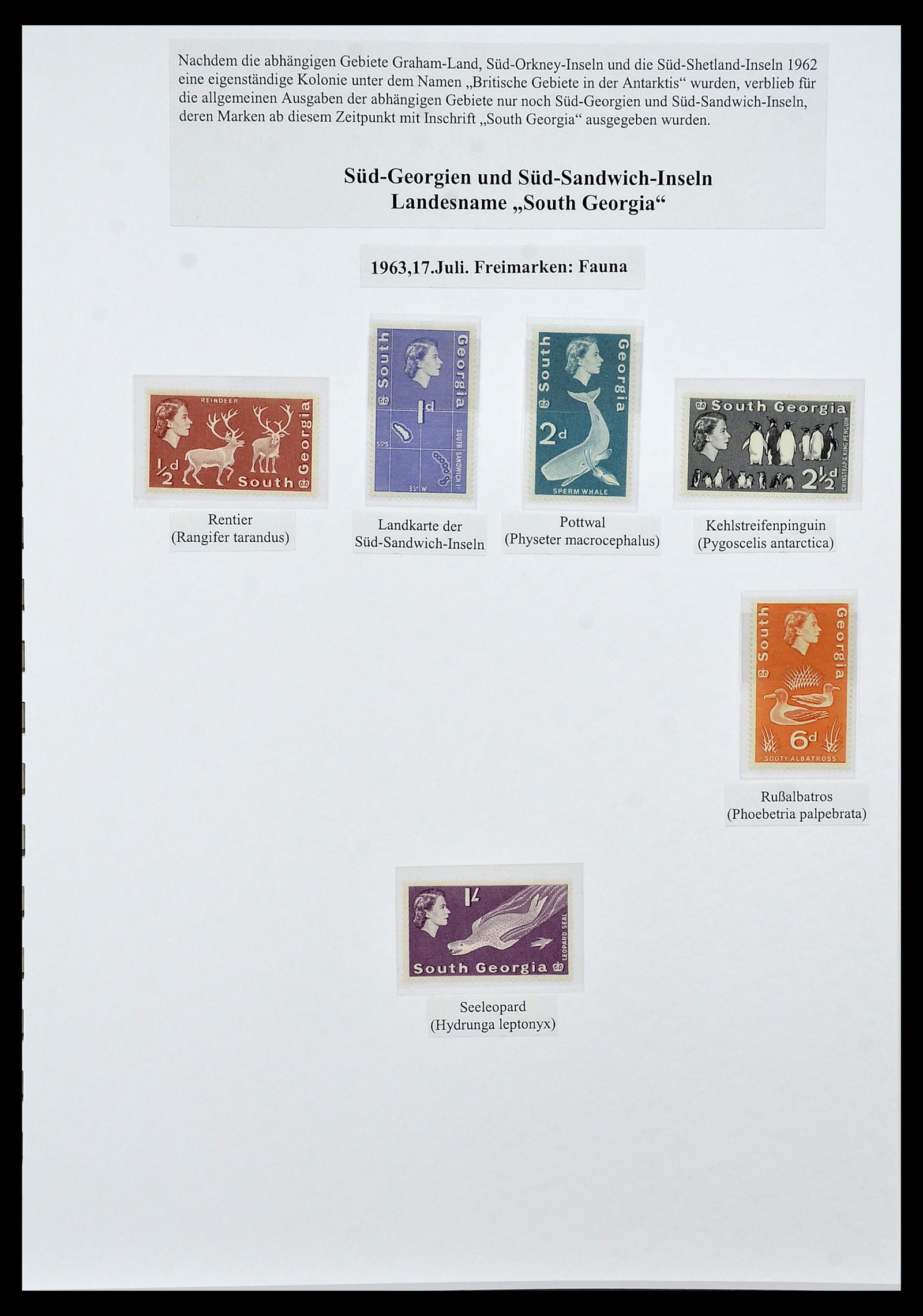 34222 020 - Postzegelverzameling 34222 Falkland Dependencies 1891-1987.