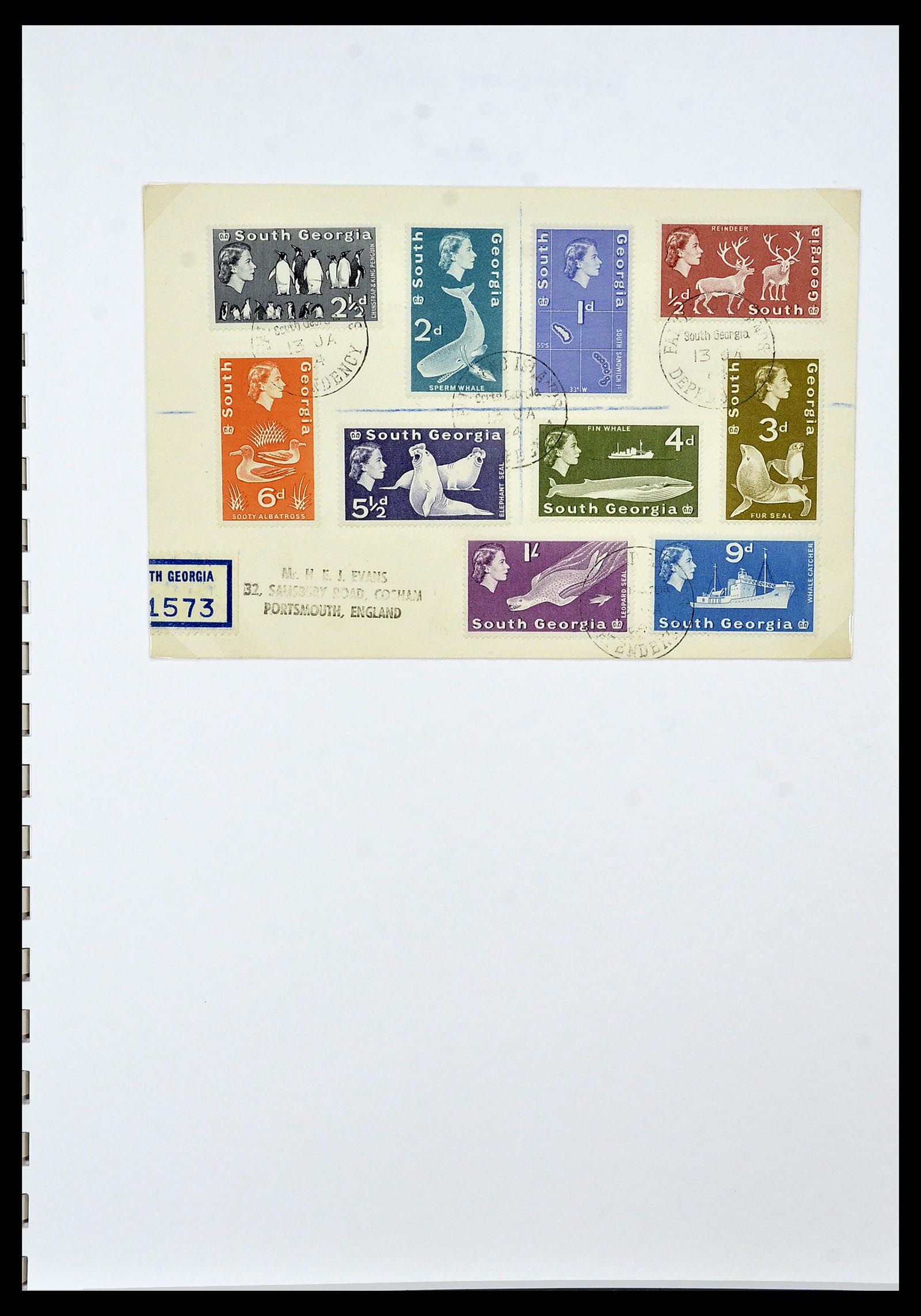 34222 021 - Postzegelverzameling 34222 Falkland Dependencies 1891-1987.