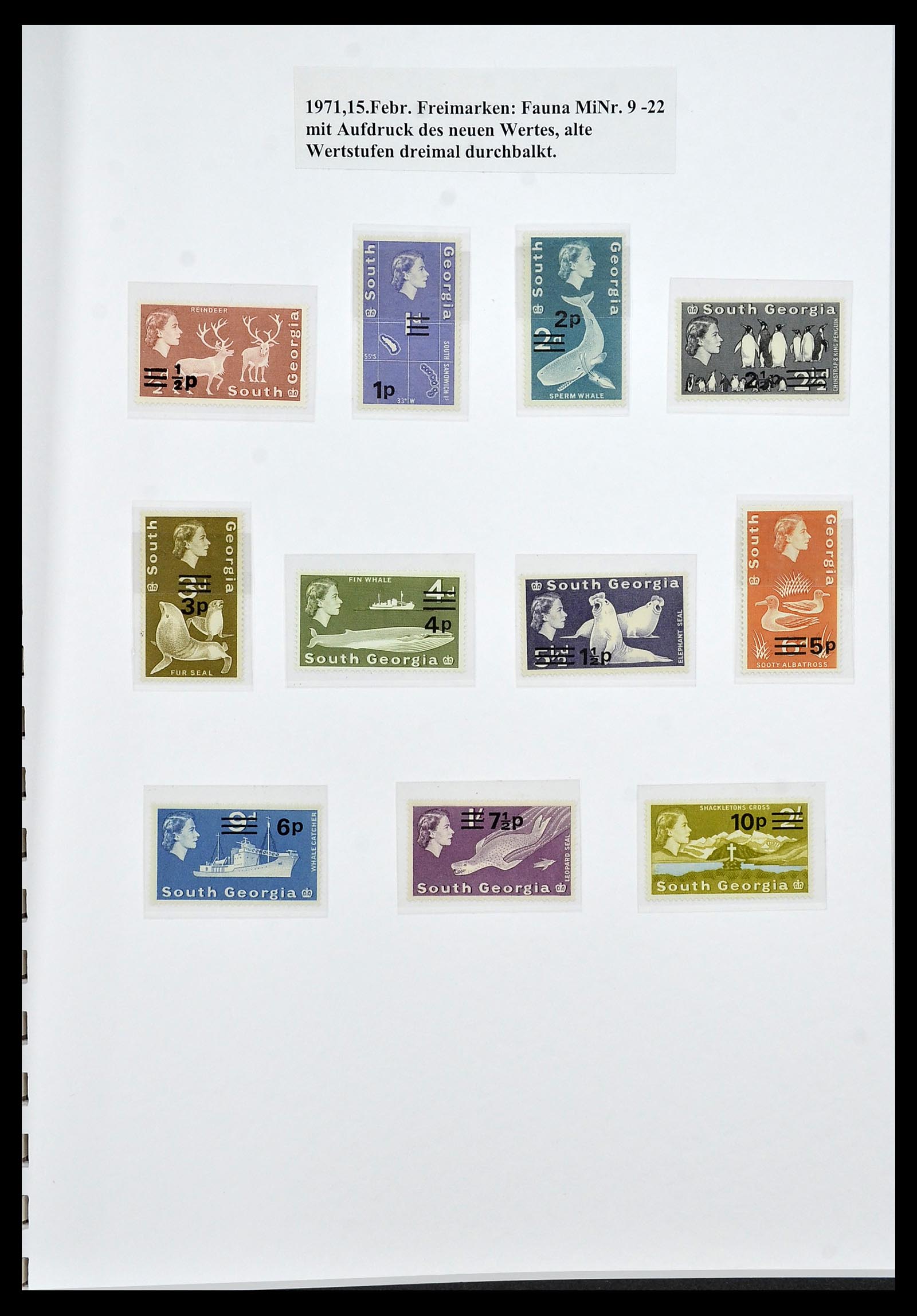 34222 024 - Postzegelverzameling 34222 Falkland Dependencies 1891-1987.