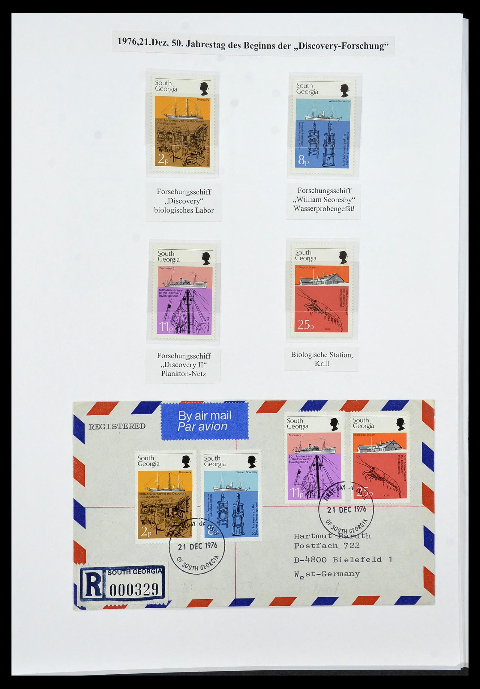34222 033 - Stamp collection 34222 Falkland Dependencies 1891-1987.