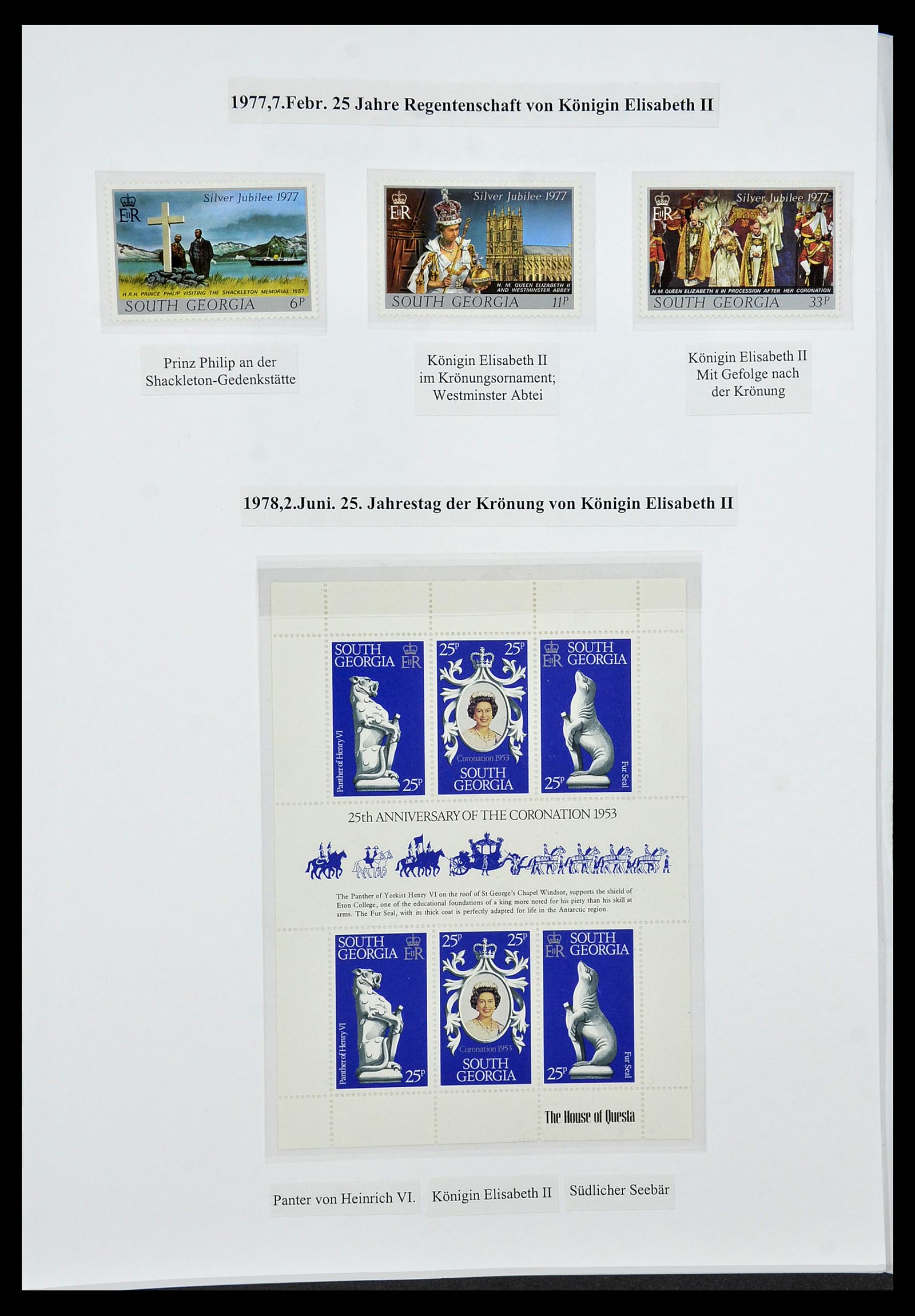 34222 036 - Stamp collection 34222 Falkland Dependencies 1891-1987.