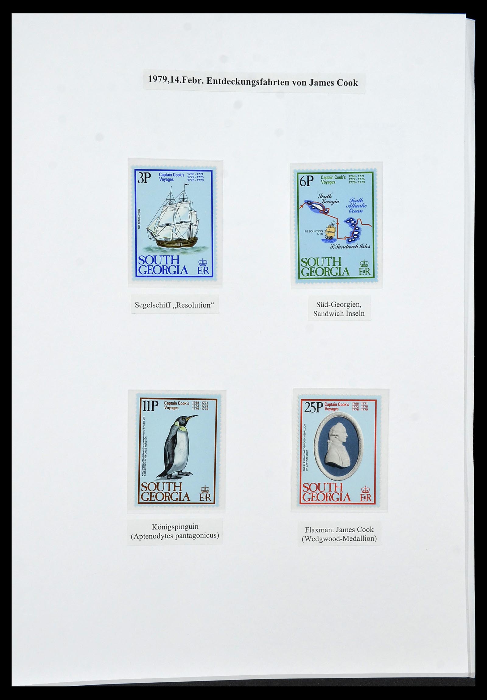 34222 037 - Stamp collection 34222 Falkland Dependencies 1891-1987.