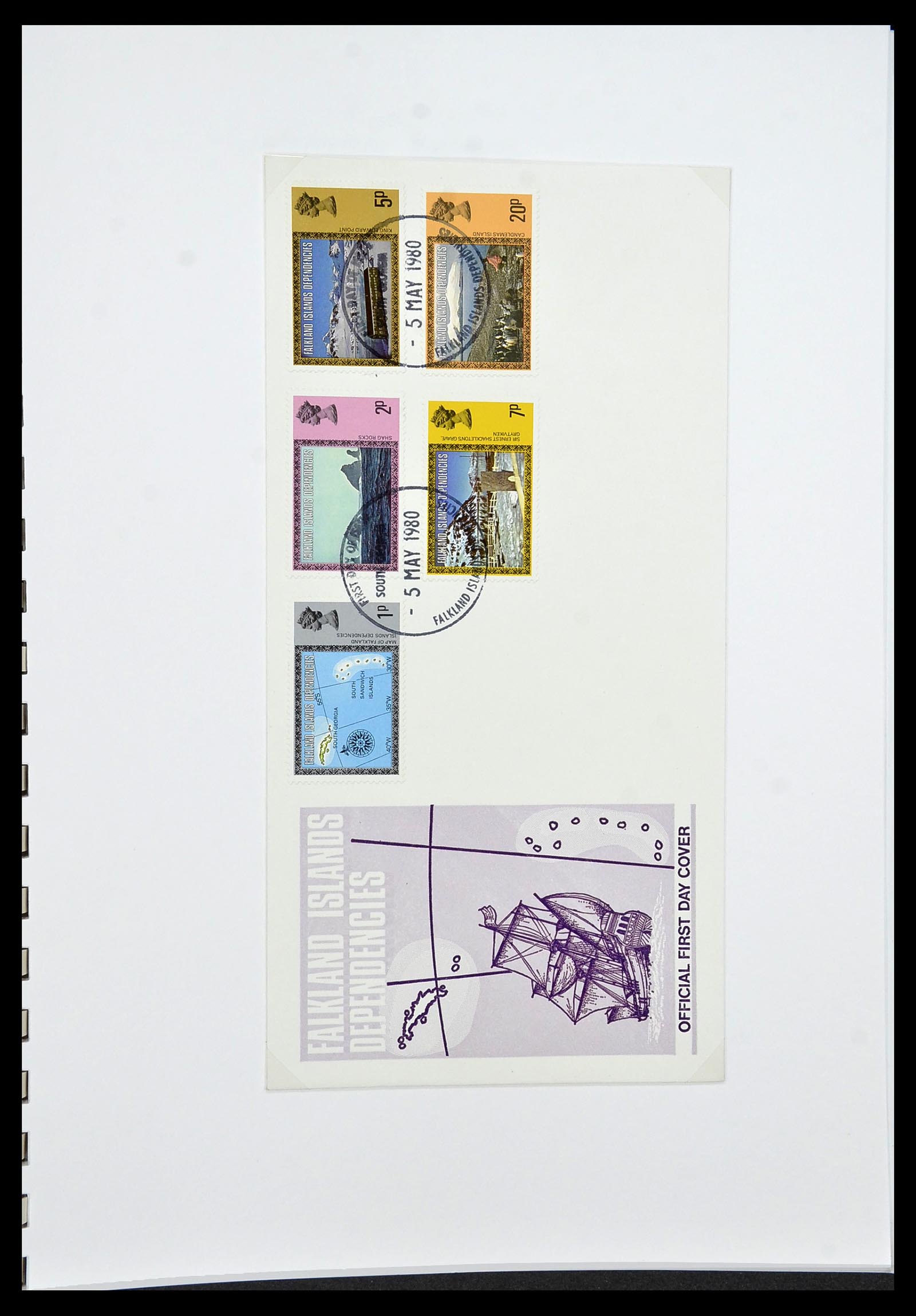 34222 041 - Stamp collection 34222 Falkland Dependencies 1891-1987.
