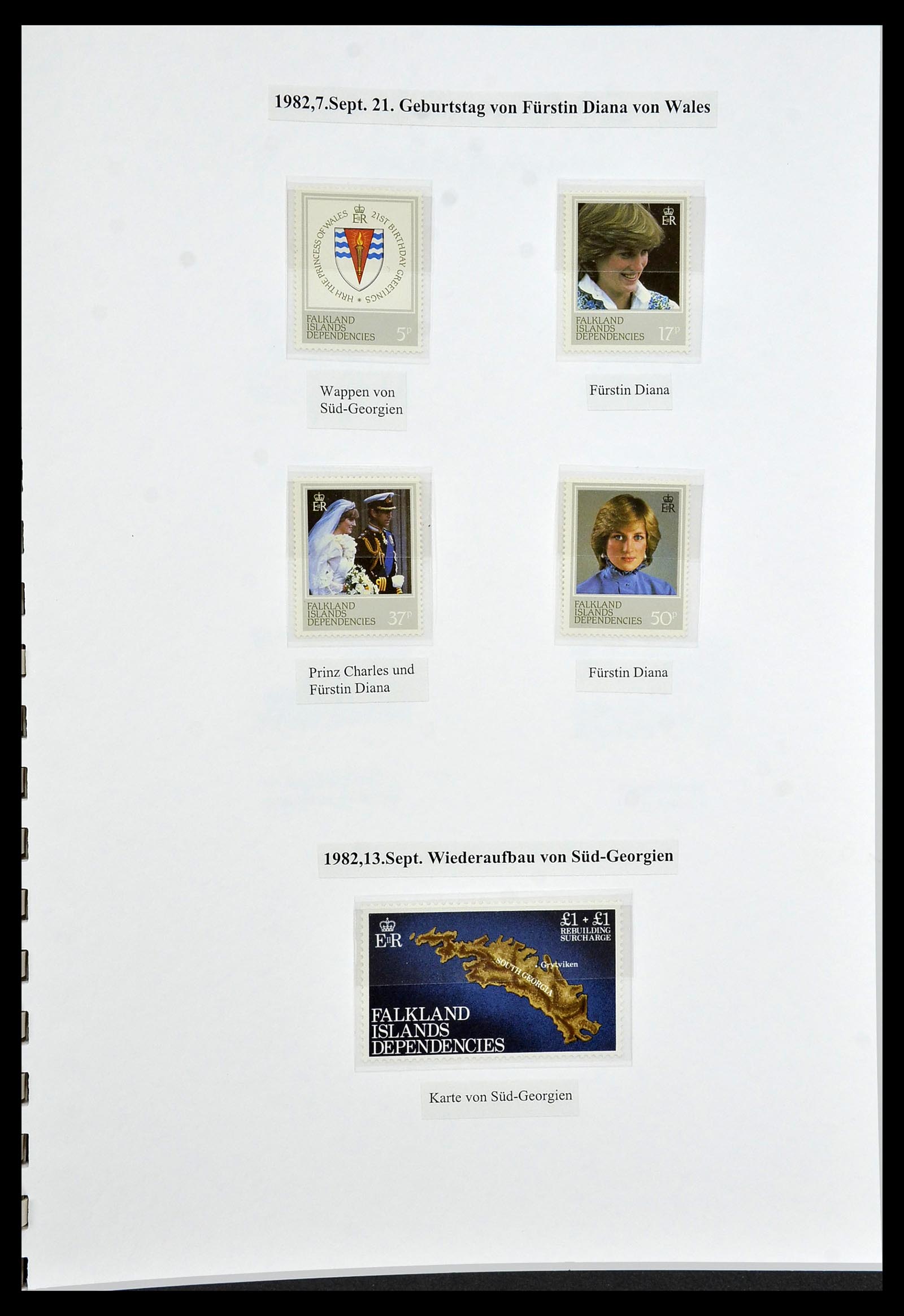 34222 046 - Stamp collection 34222 Falkland Dependencies 1891-1987.