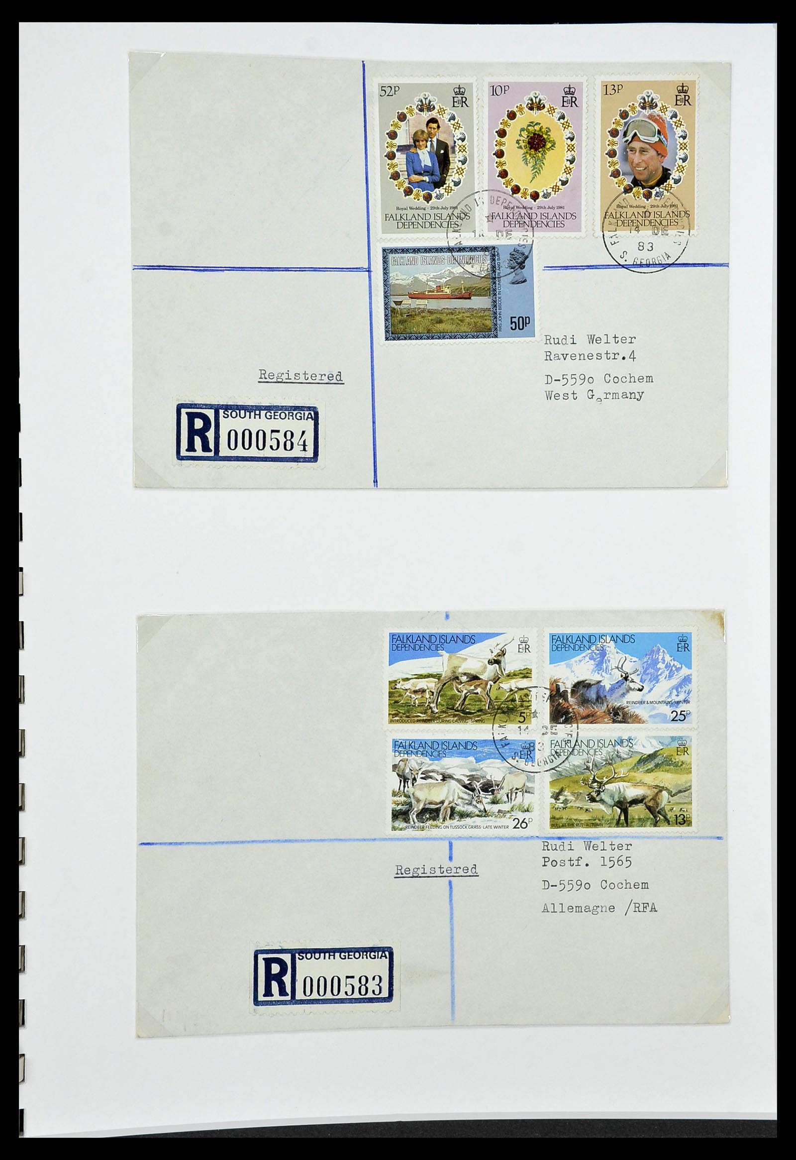 34222 048 - Stamp collection 34222 Falkland Dependencies 1891-1987.