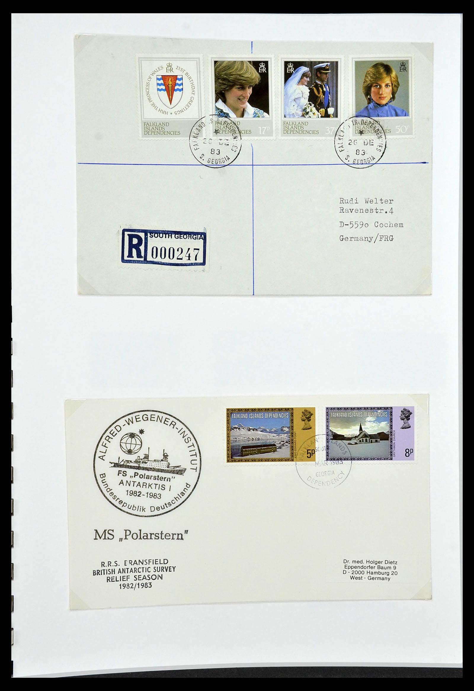 34222 049 - Stamp collection 34222 Falkland Dependencies 1891-1987.